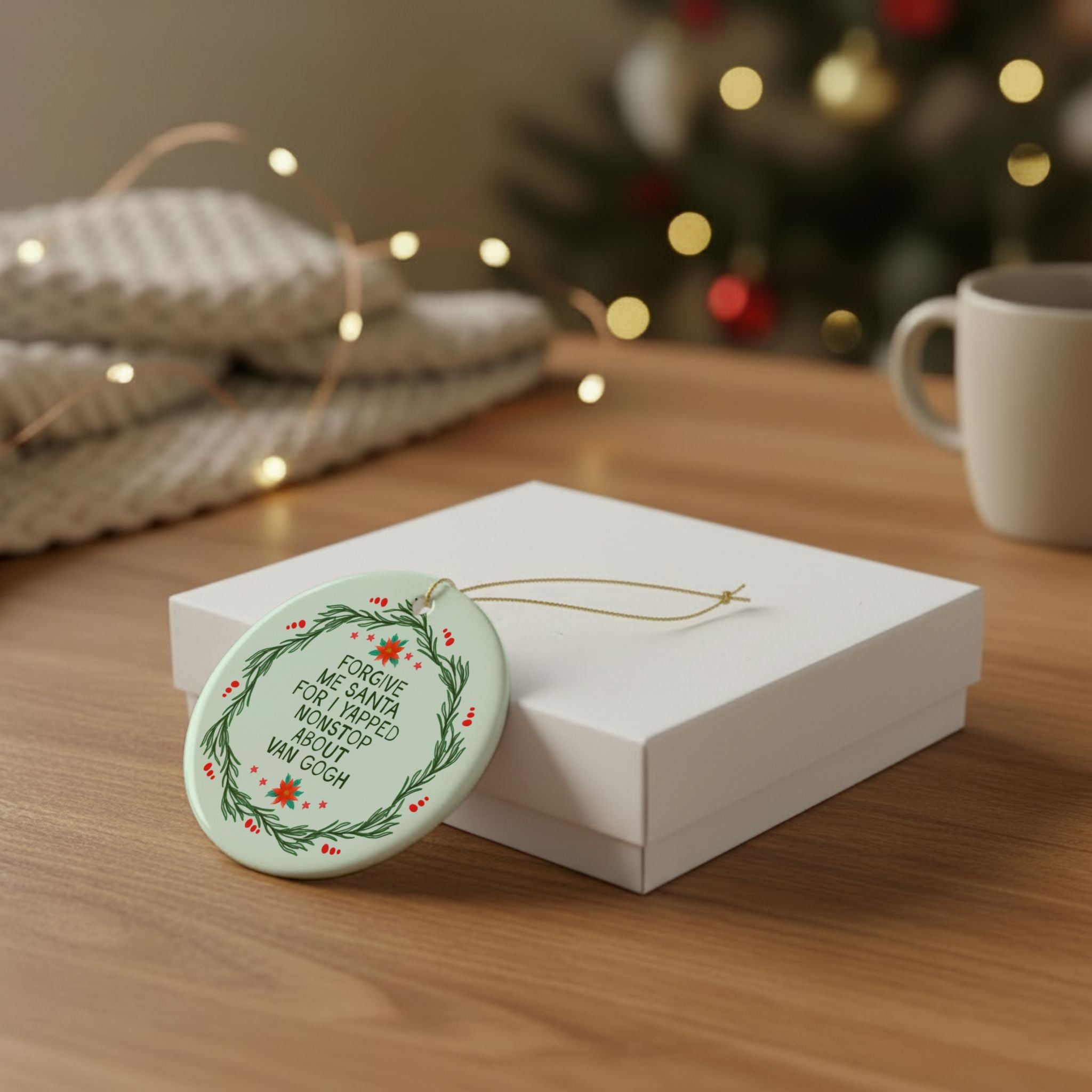 Van Gogh Art History Buff Holiday Ornament, 19th Century Post Impressionist Art Museum Gift: I Yapped Nonstop About Van Gogh Ornament Gift