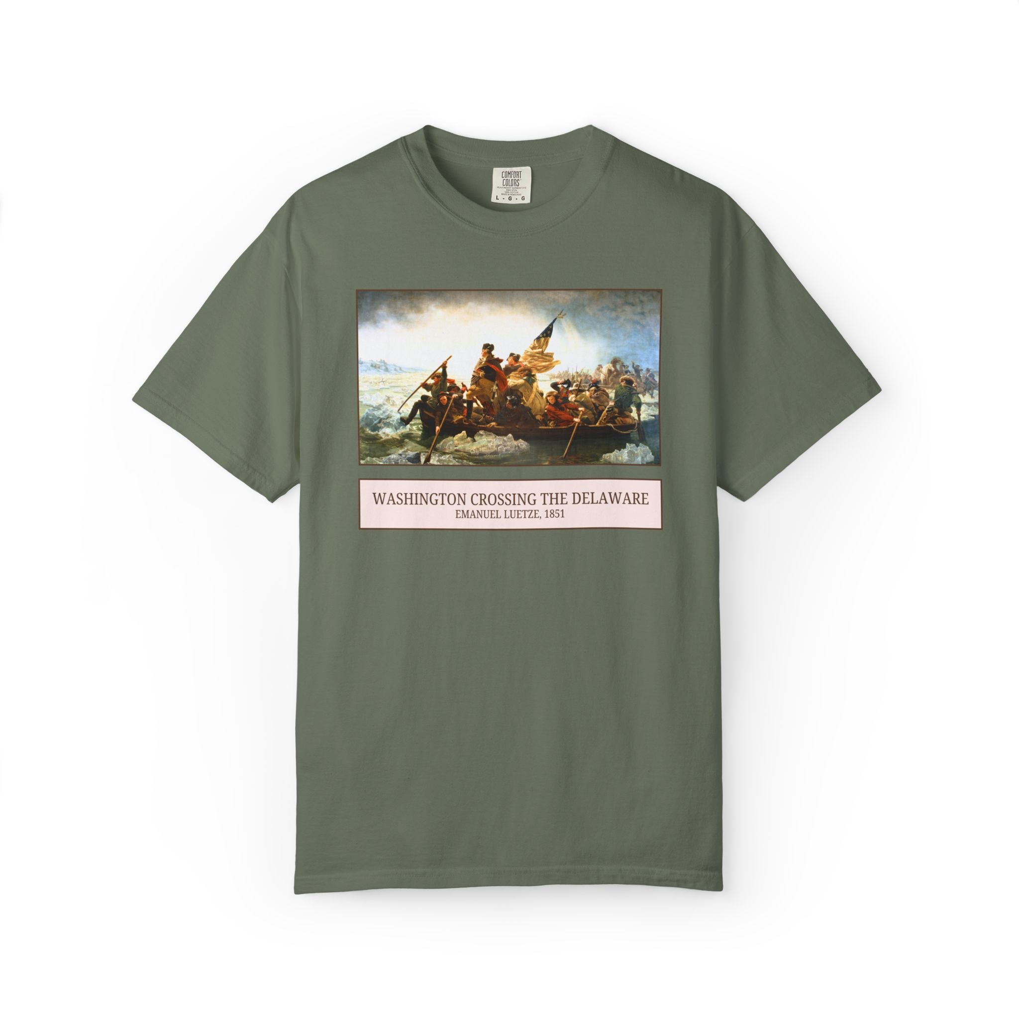 Washington Crossing the Delaware Revolutionary War Art History Tee, Emanuel Leutze Famous Painting, 19th Century Art, 1700s History Gift