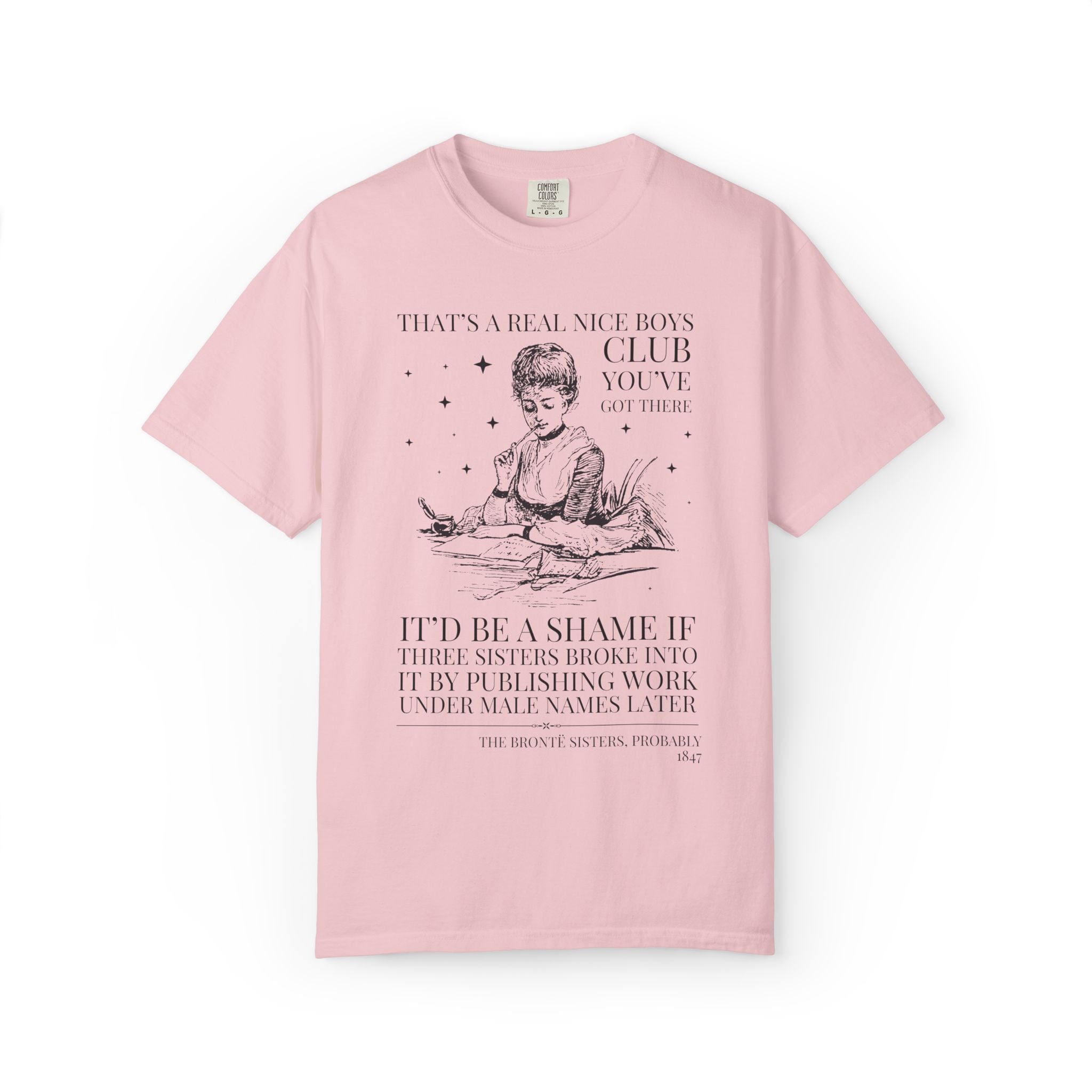 Bookish The Bronte Sisters Classic Literature Bookworm T-Shirt, Jane Eyre, Wuthering Heights, Emily Bronte, Charlotte Bronte, Anne Bronte