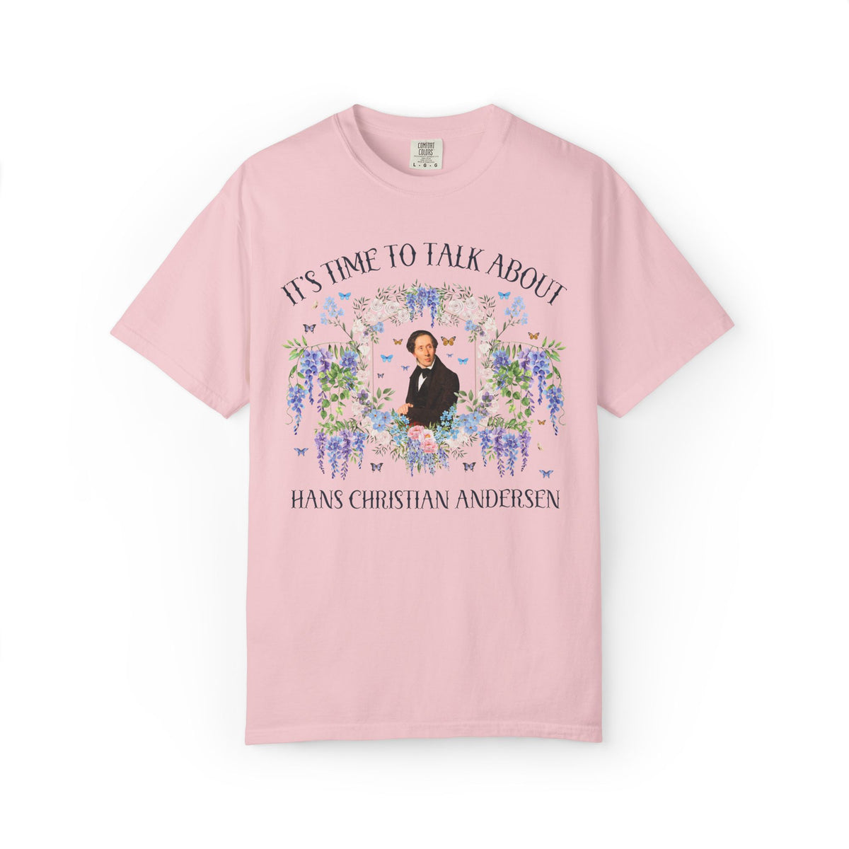 It's Time to Talk About Hans Christian Andersen European Folklore and Fairy Tale Bookish T-Shirt: Colorful Maximalist Book Lover Tee Shirt