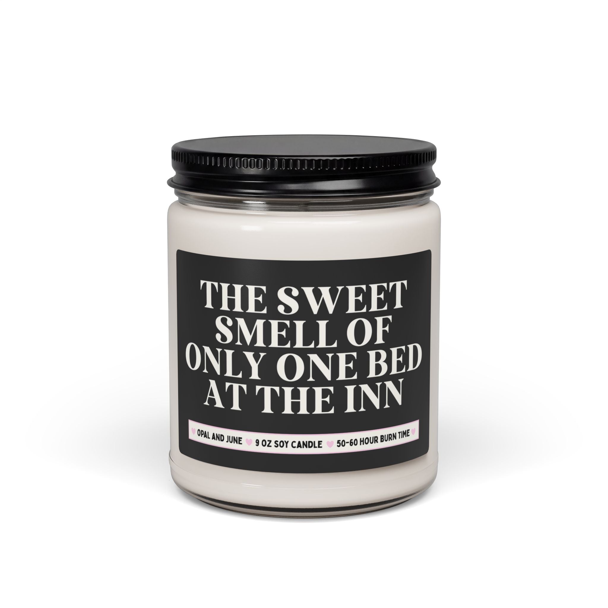 Only One Bed Romance Book Lover Gift: The Sweet Smell of Only One Bed, Funny Bookish New Adult Fantasy Romance Tropes Bookworm 9 Oz Candle