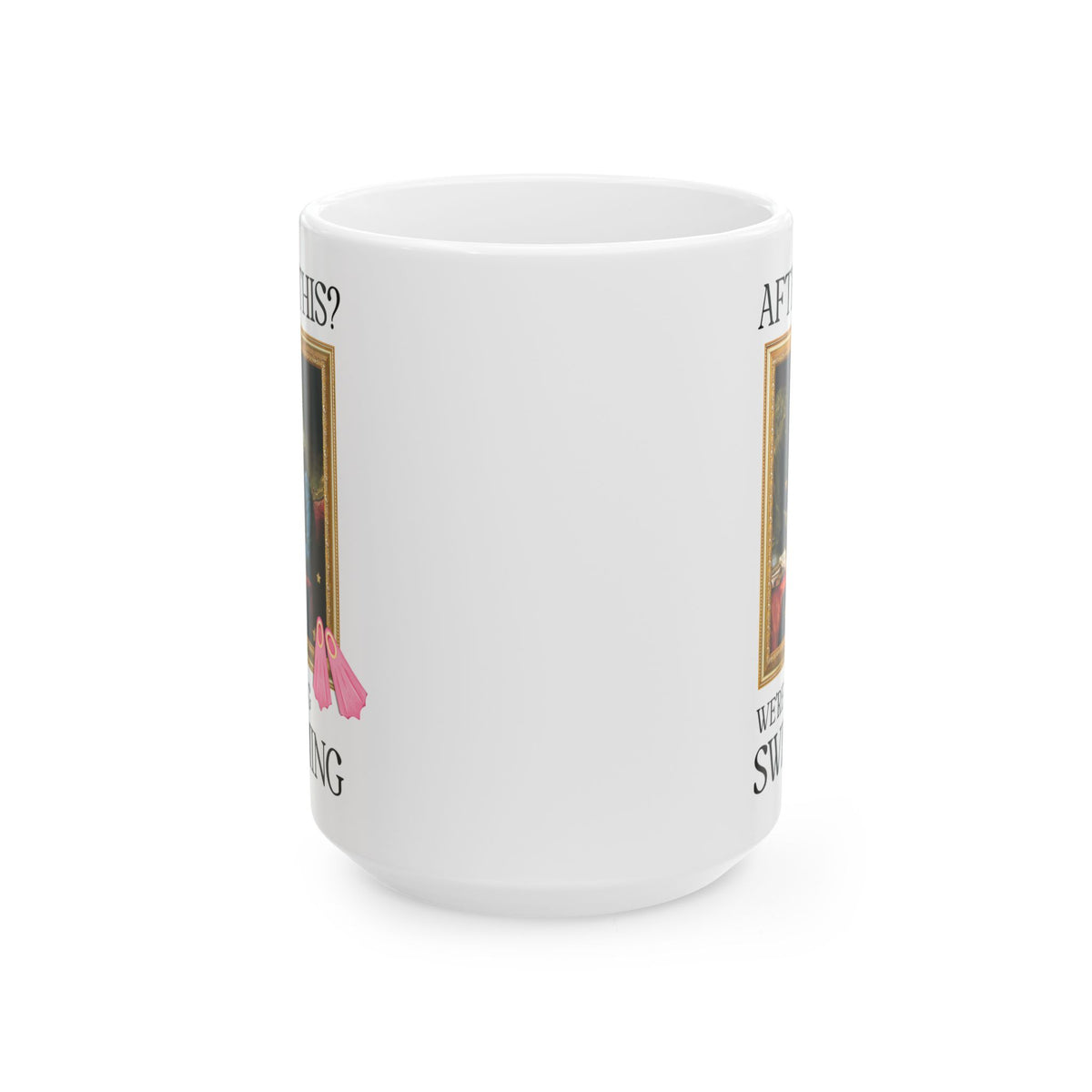 Benjamin Franklin American History Swimming Coffee Mug for History Buff Who Loves to Swim: After This? We're Going Swimming