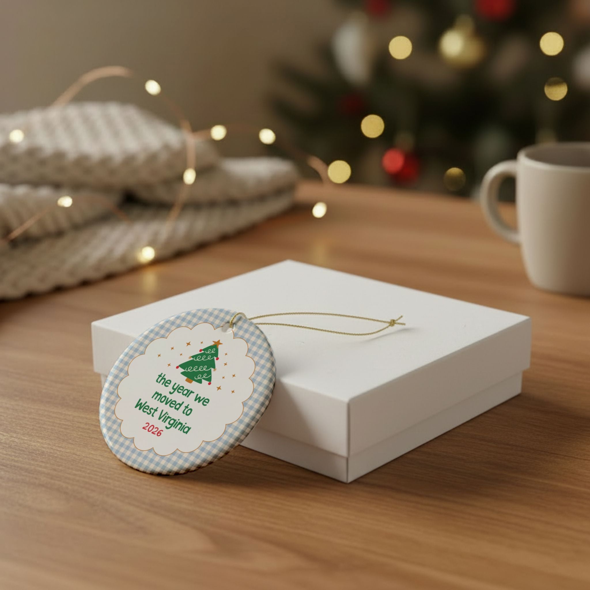 2026: The Year We Moved to West Virginia Nostalgic Christmas Ornament, Family Who Moved to West Virginia in 2026, Family Moving Gift Xmas