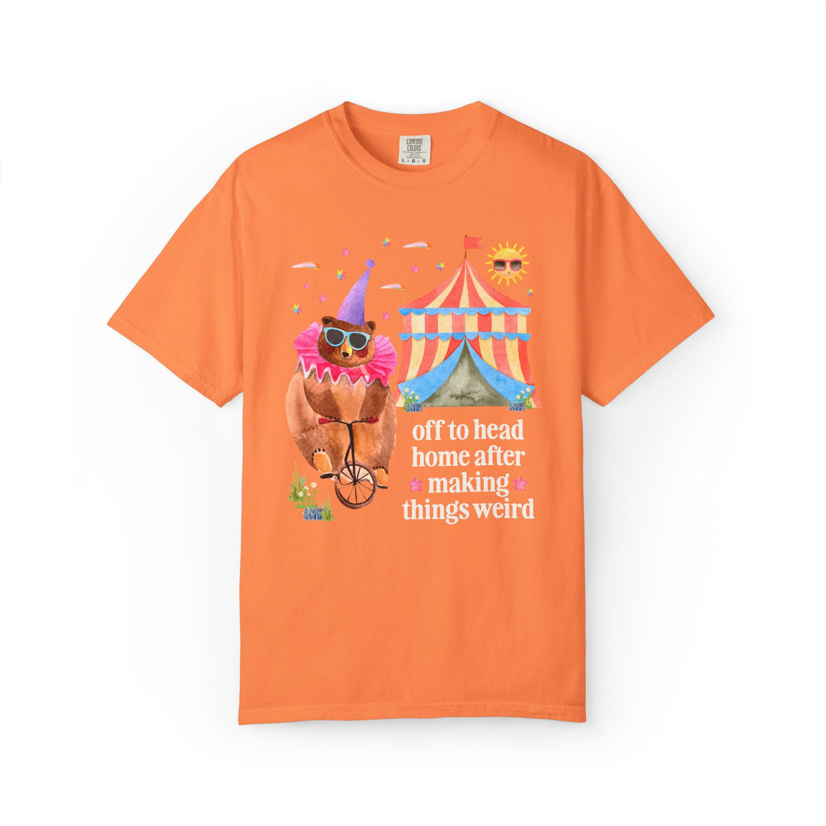 Funny Dreamcore Anxious Introvert Tee Shirt with Bear for Friend with ADHD or Social Anxiety: Off to Head Home After Making Things Weird