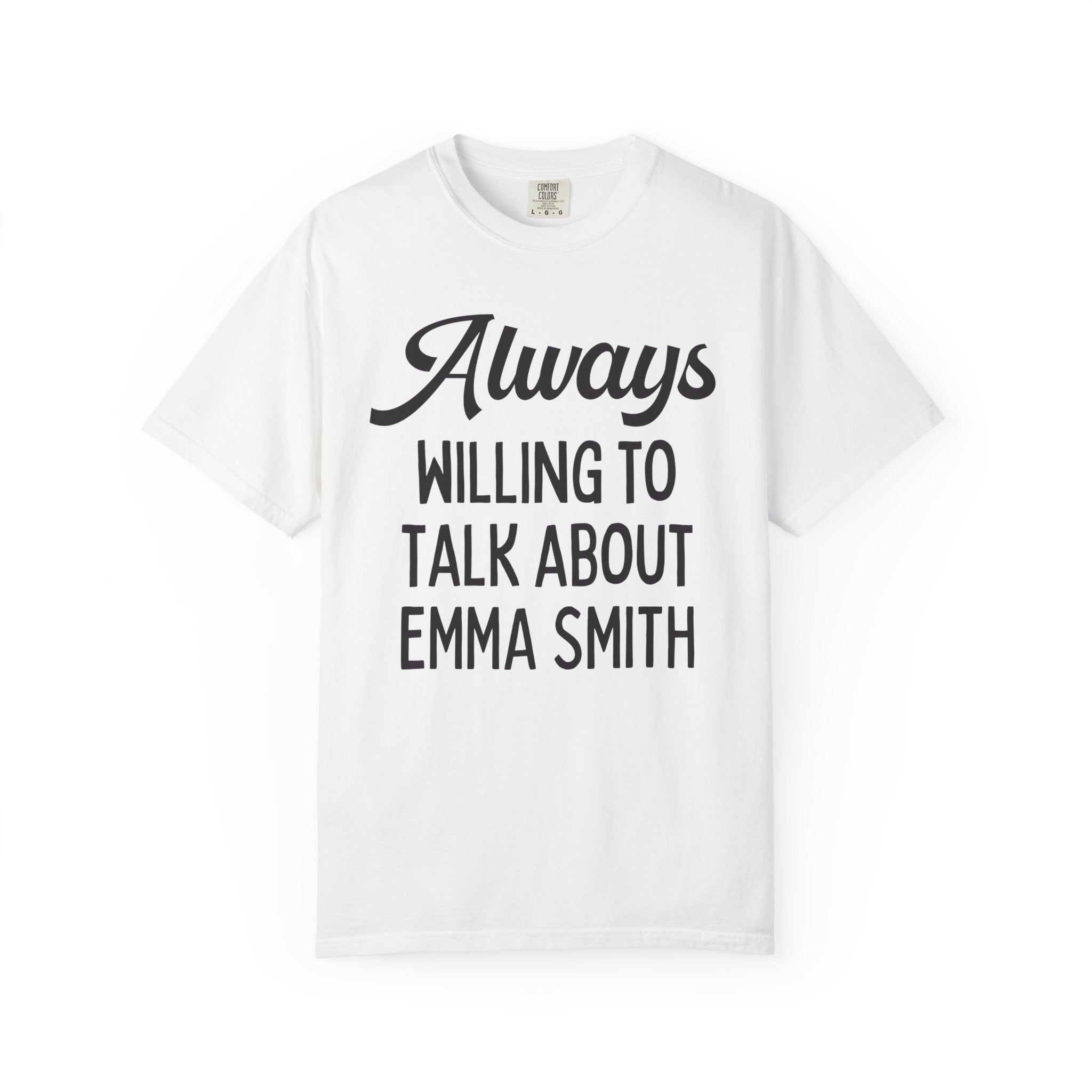 Womens Mormon History Tee Shirt for American History Professor or 1800s Religious Studies Teacher: Always Willing To Talk About Emma Smith