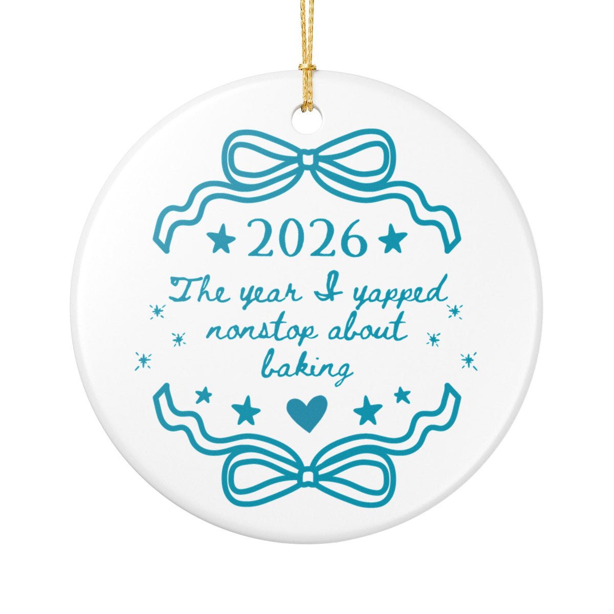 2026: The Year I Yapped Nonstop About Baking Pastry Chef Ornament for Friend or Mom Who Loves Baking, Silly Xmas Ornament Gift for Baker