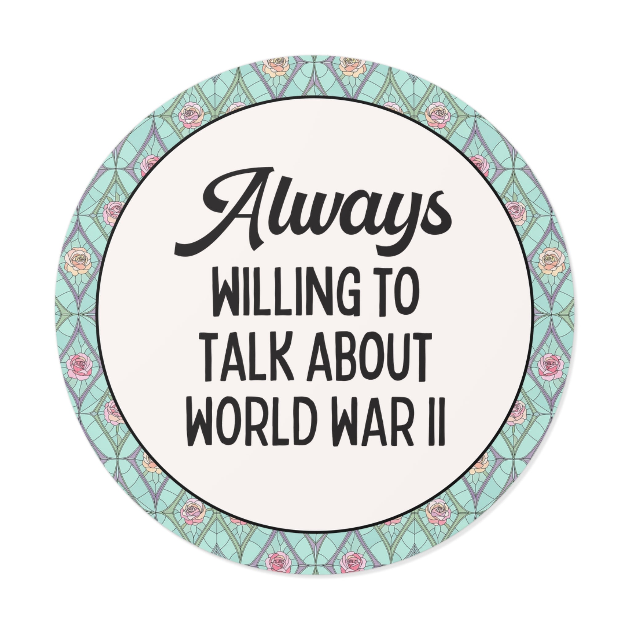 World War II History Buff Sticker: World History, European History, Military History Gift, Dad Who Loves History, Social Studies Teacher
