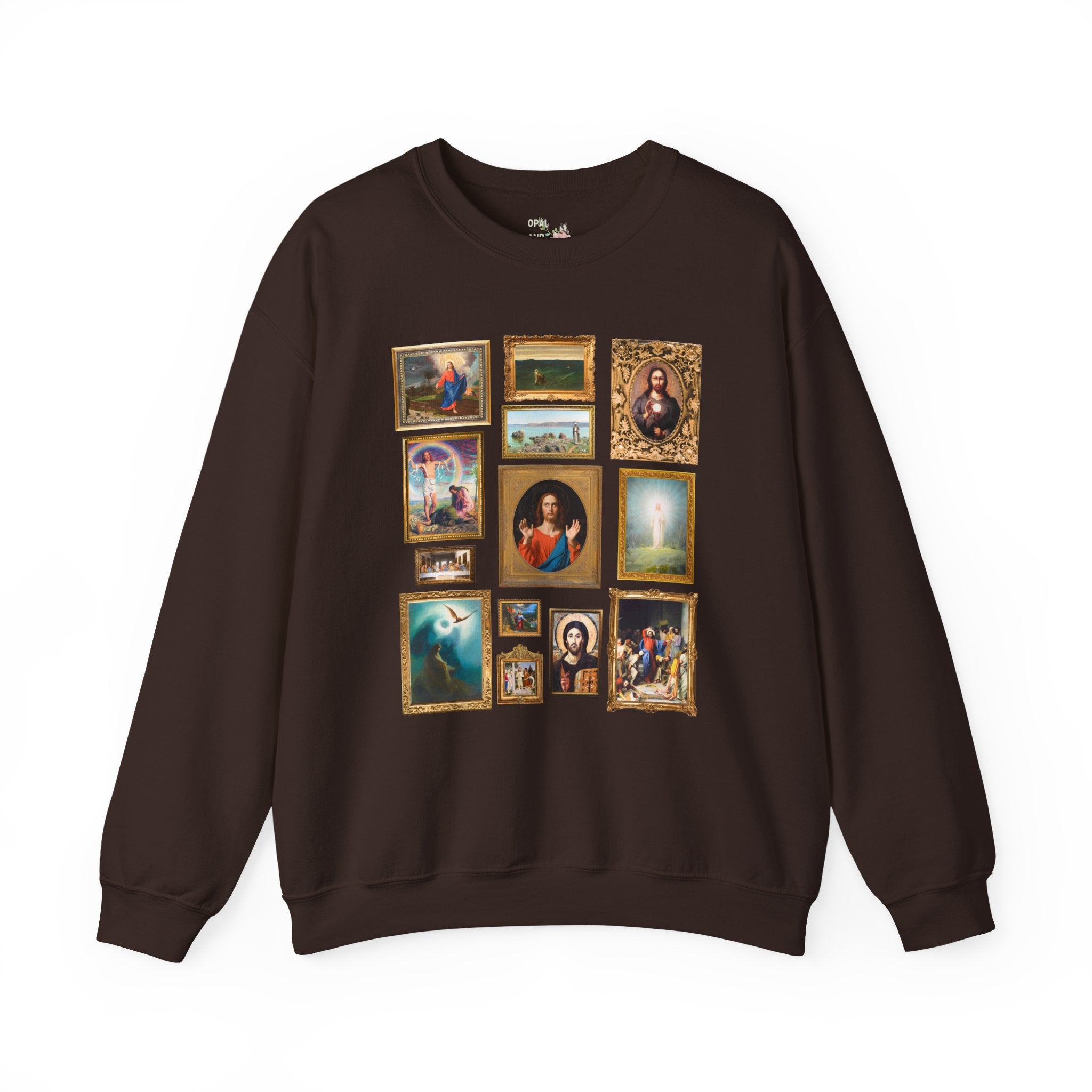 Jesus Art History Sweatshirt with Famous Paintings of Christ, 19th Century Art History, Ancient Art History Lover, Christian Museum Lover Crewneck