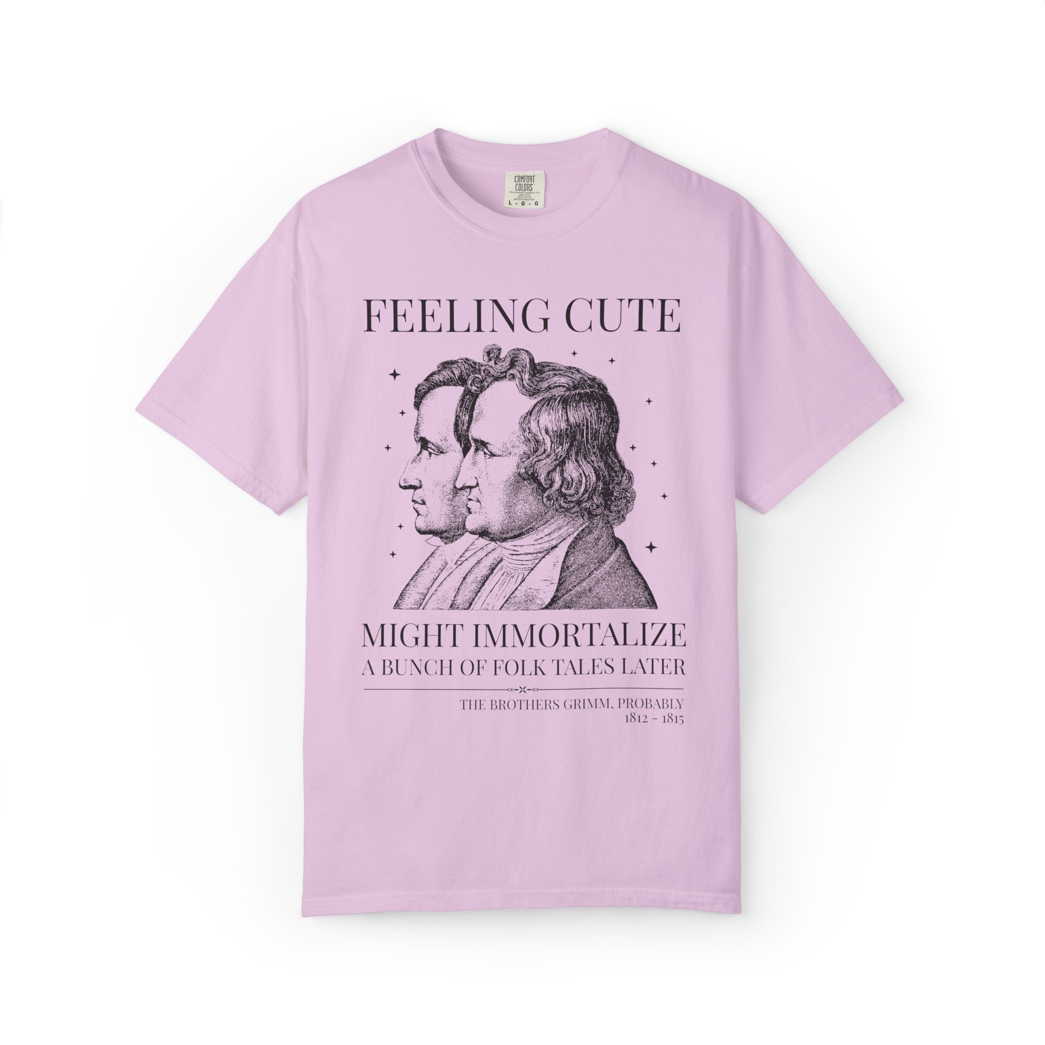 Brothers Grimm Bookish Fairy Tale Tee Shirt for Reader or Historian, 19th Century European Folklore Tee for Book Lover, Romance Writer