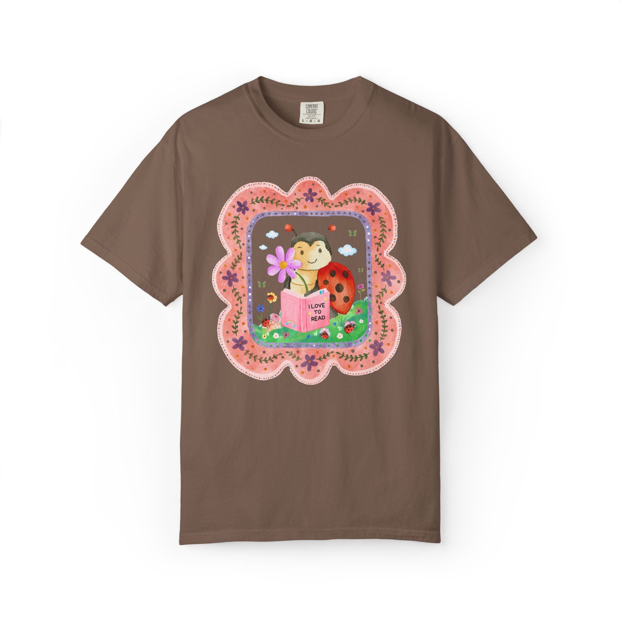 Funny Ladybug Insect Lover Tee Shirt for Bookworm or School Librarian Who Loves Reading: I Love to Read Silly Entomologist Bookish T-Shirt