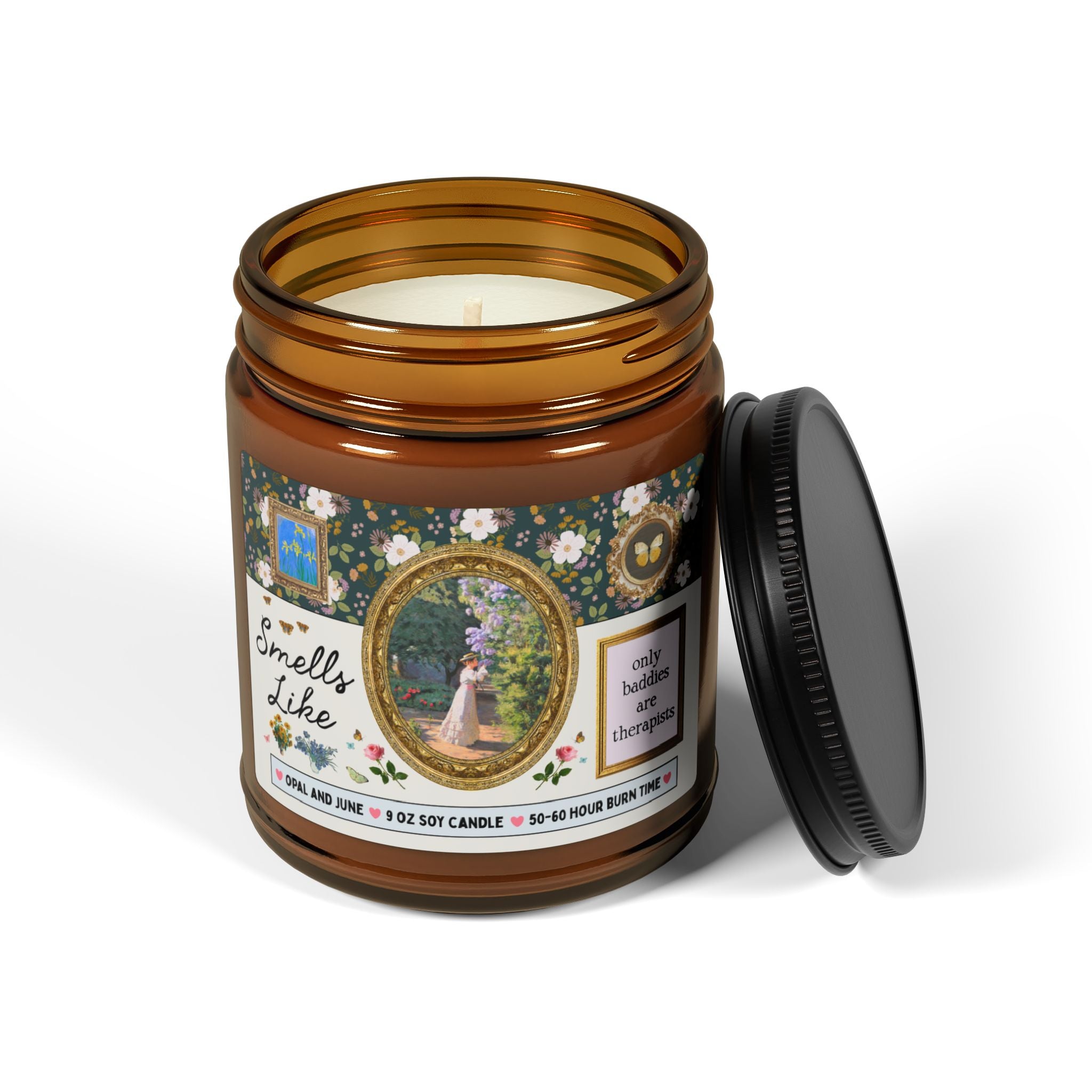 Smells Like Only Baddies are Therapists: 9 Oz Soy Candle for Therapist, Cute New Therapy Job Gift for Social Worker or Talk Therapist