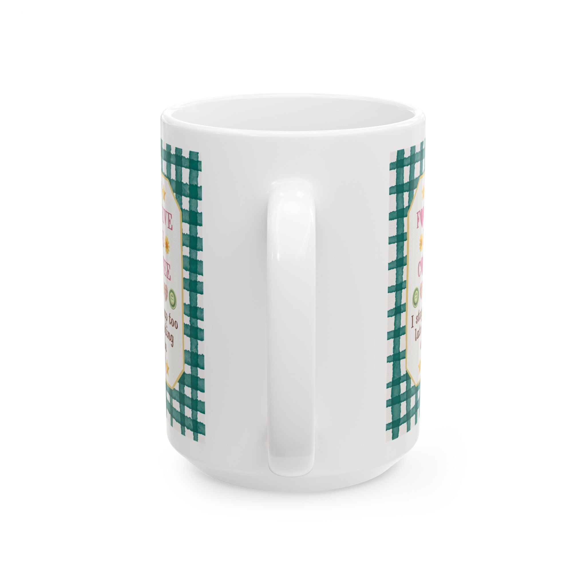 Forgive Me Coffee, I Stayed Up Too Late Reading Again Mug for Romance Book Lover, 15 Oz Coffee Mug for Coffee Lover