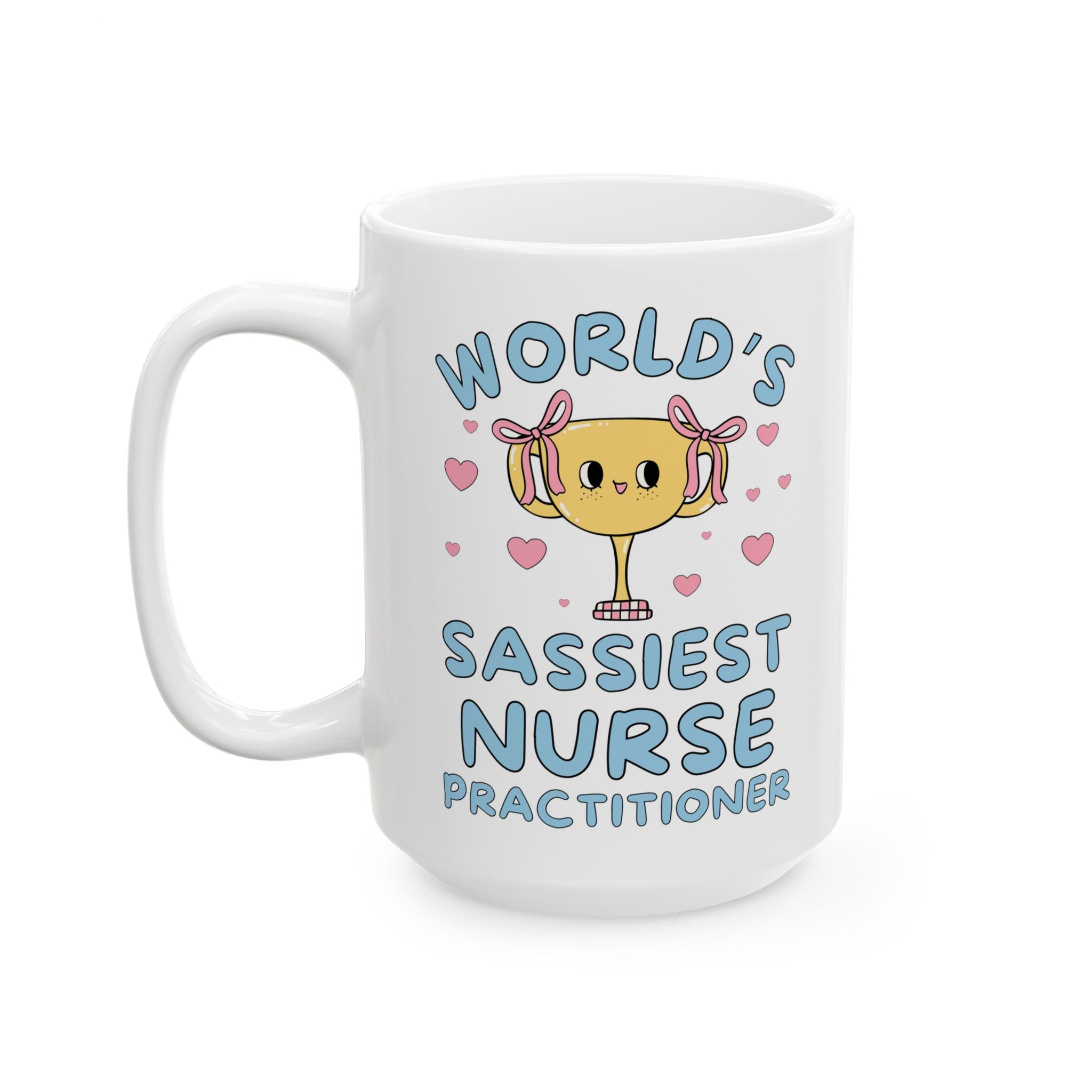 Nurse Practitioner Gift, Funny Nursing Student Graduation Gift for New Practitioner, Silly Dopamine Aesthetic 15 Oz Coffee Mug for Nurse