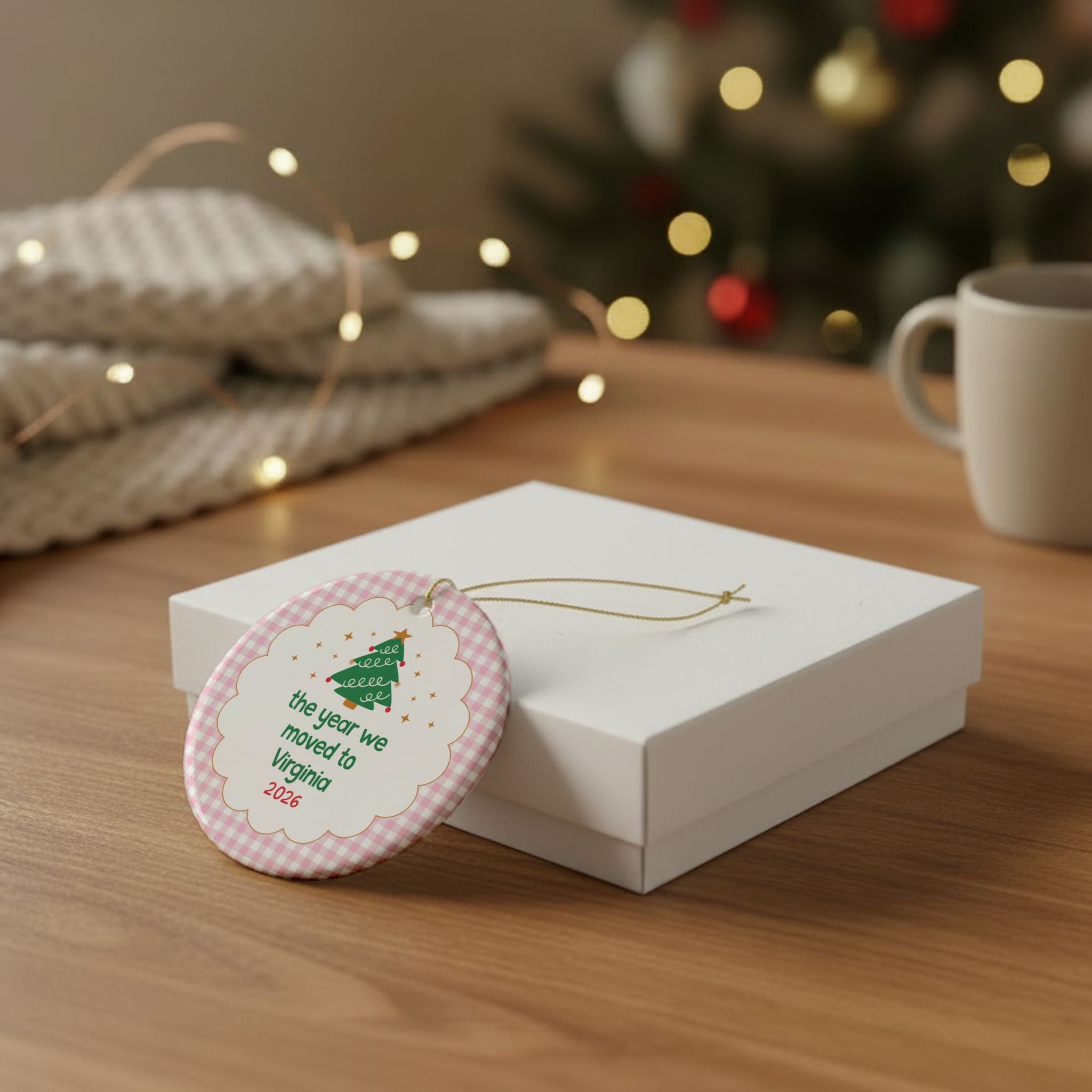 2026: The Year We Moved to Virginia Nostalgic Christmas Ornament, Family Who Moved to Virginia in 2026, Cute Family Moving Gift for Xmas