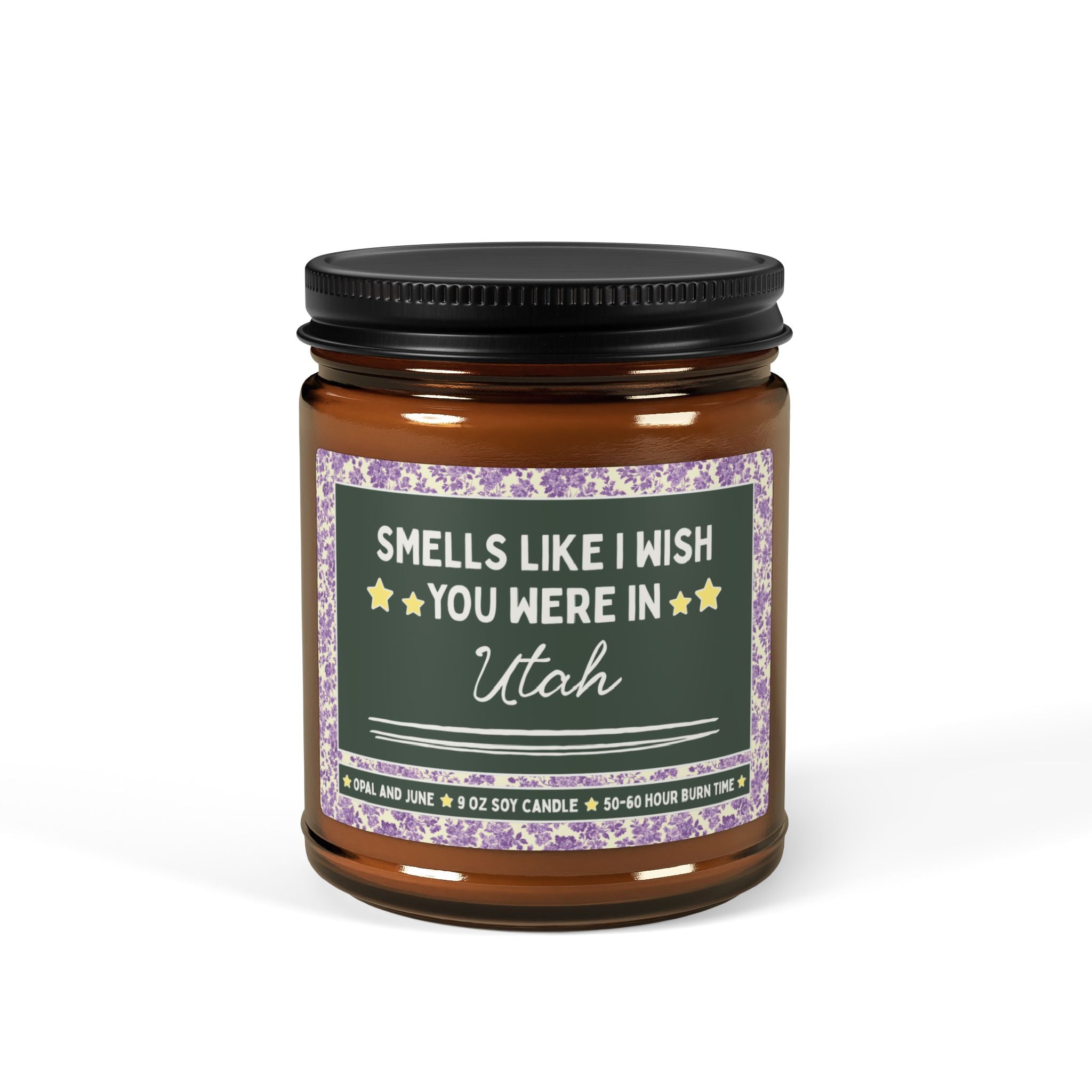 Smells Like I Wish You Were in Utah: 9 Oz Candle for Friend or Family Member Moving from Utah, Long Distance Relationship Gift