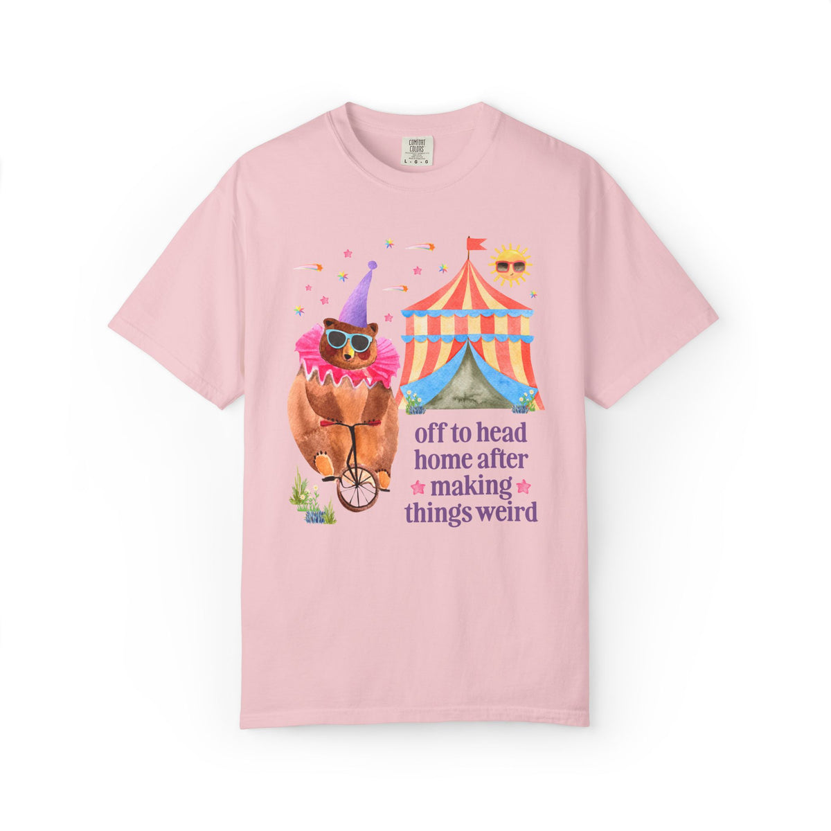 Funny Dreamcore Anxious Introvert Tee Shirt with Bear for Friend with ADHD or Social Anxiety: Off to Head Home After Making Things Weird
