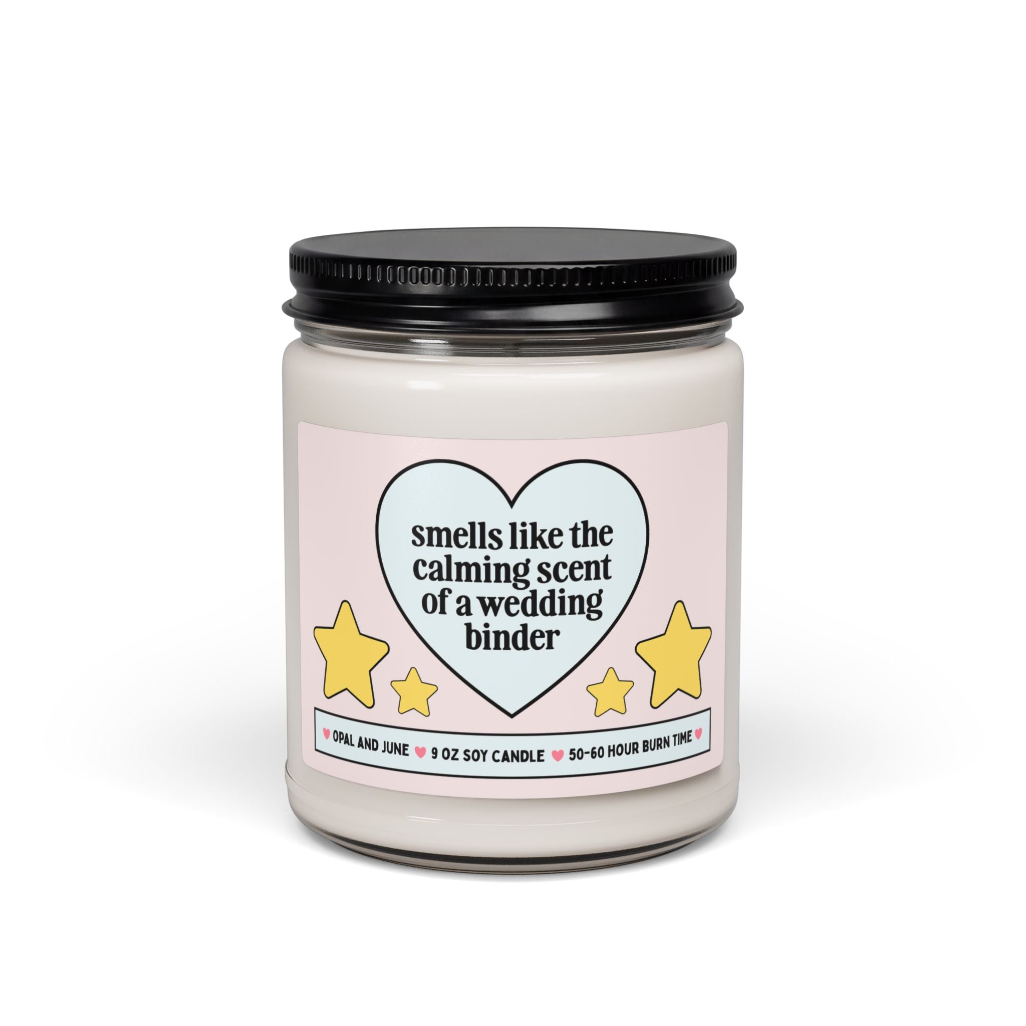 Funny Engagement Gift for Organized Newly Engaged Bride: Smells Like the Calming Scent of a Wedding Binder, Silly Wedding Planner Candle