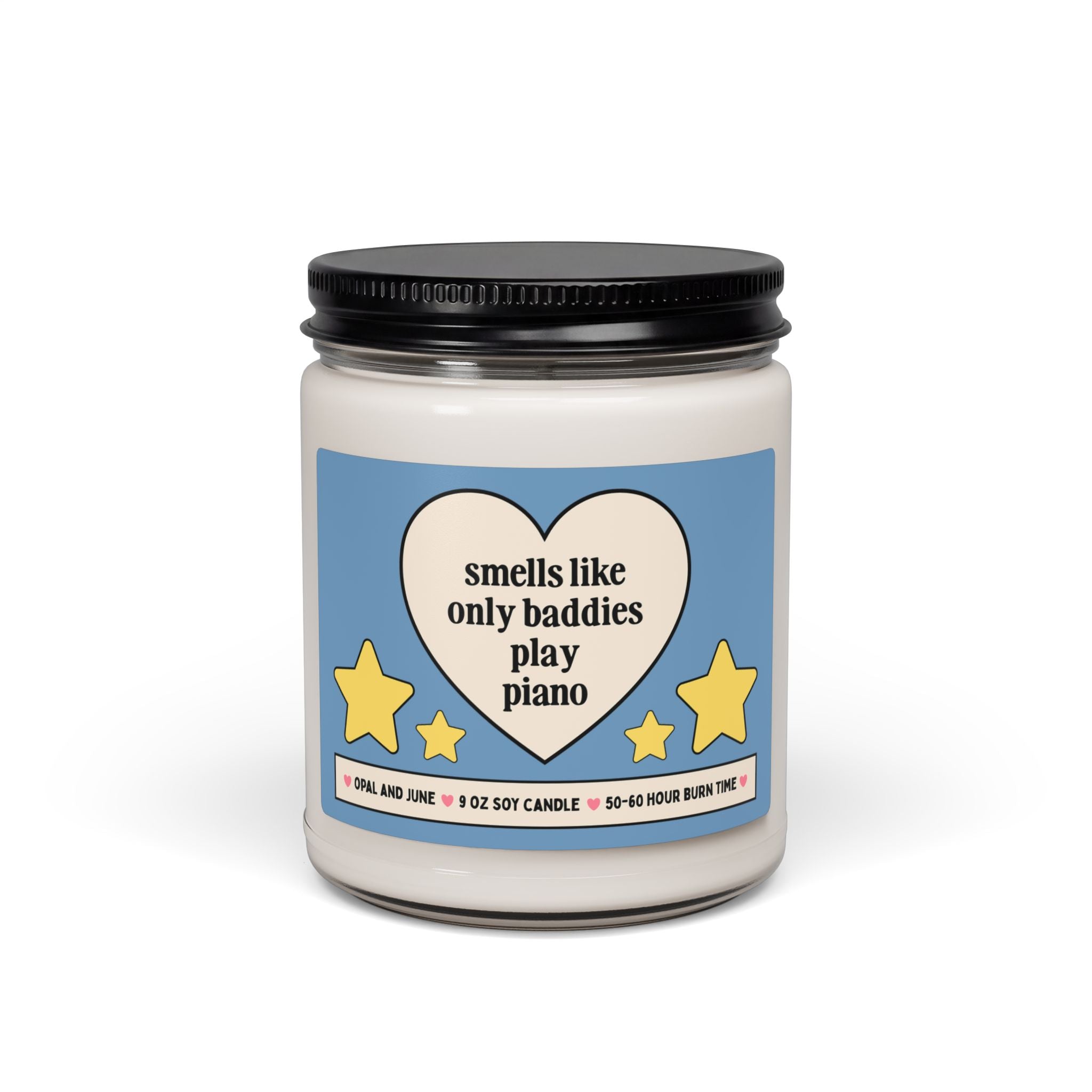 Piano Player Gift for Piano Student, Funny Piano Recital Gift for Daughter Who Plays Piano, Candle for Pianist, 9 Oz Soy Candle with Heart