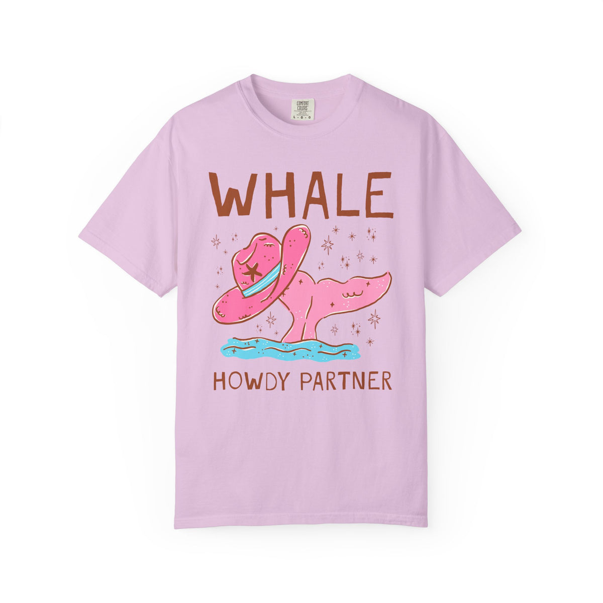 Whale Howdy Partner Tee Shirt: Funny Cowboy Whale Lover T-Shirt for Marine Biologist or Friend Studying Whales, Silly Animal Lover Tee