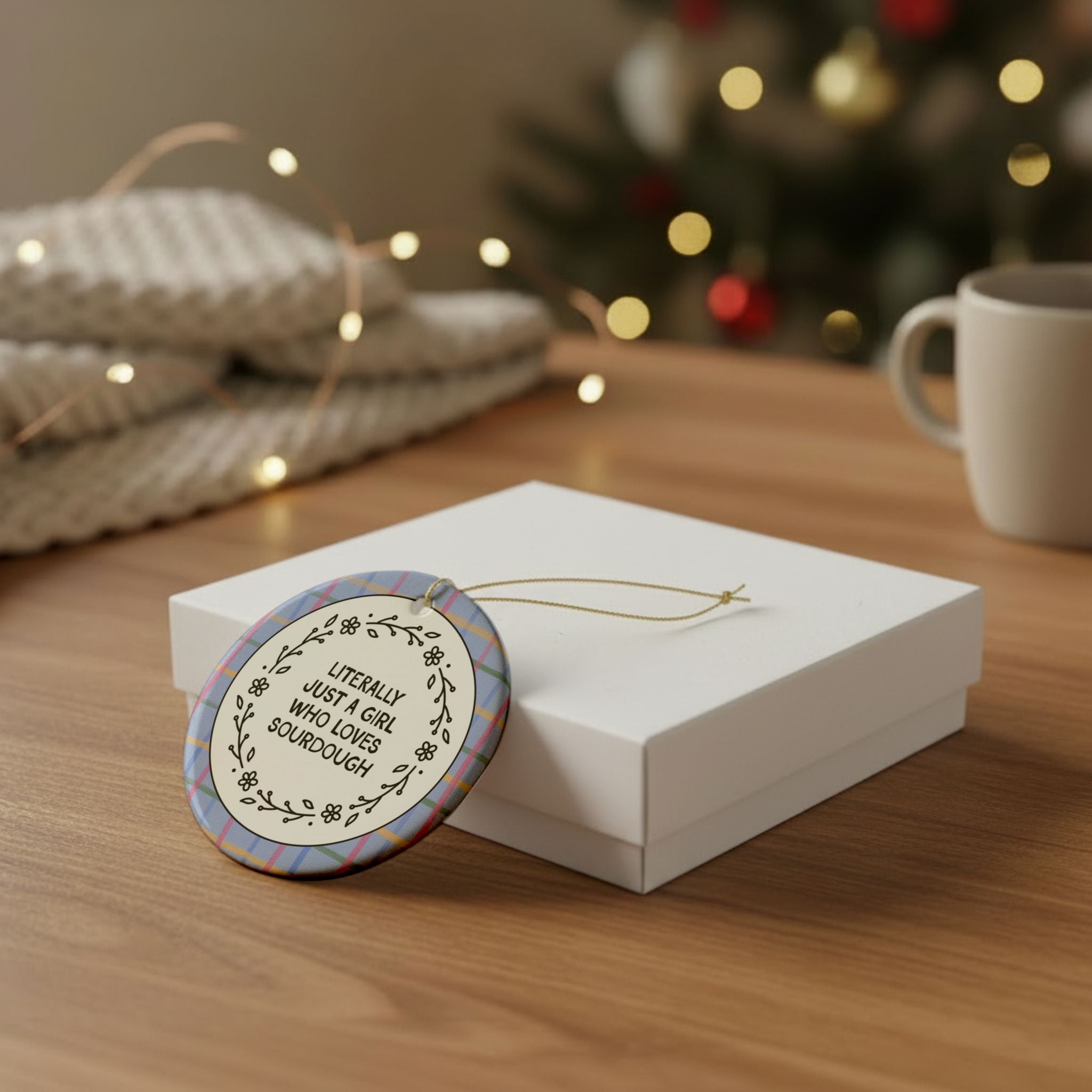 Sourdough Bread Baker Gift for Friend or Sister Who Loves Baking Sourdough Bread, Cute Baking Gift Xmas Ornament: A Girl Who Loves Sourdough