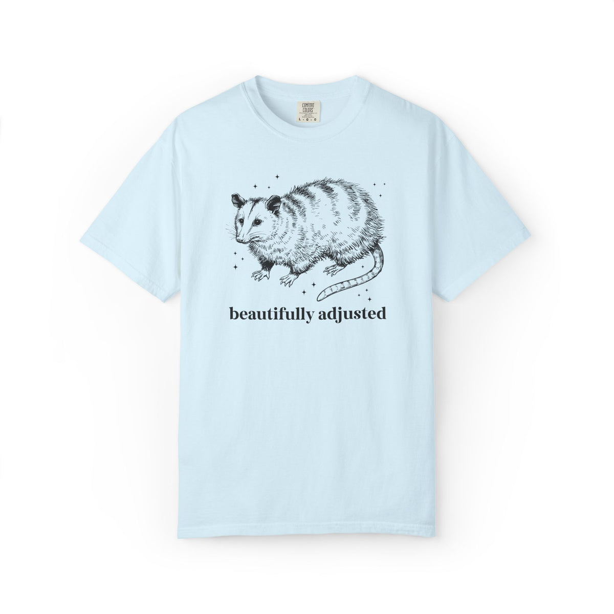 Beautifully Adjusted Animal Lover T-Shirt for Friend Who Loves Opossums or Possums, Silly Anxious Introvert Tee for Chronic Overthinker