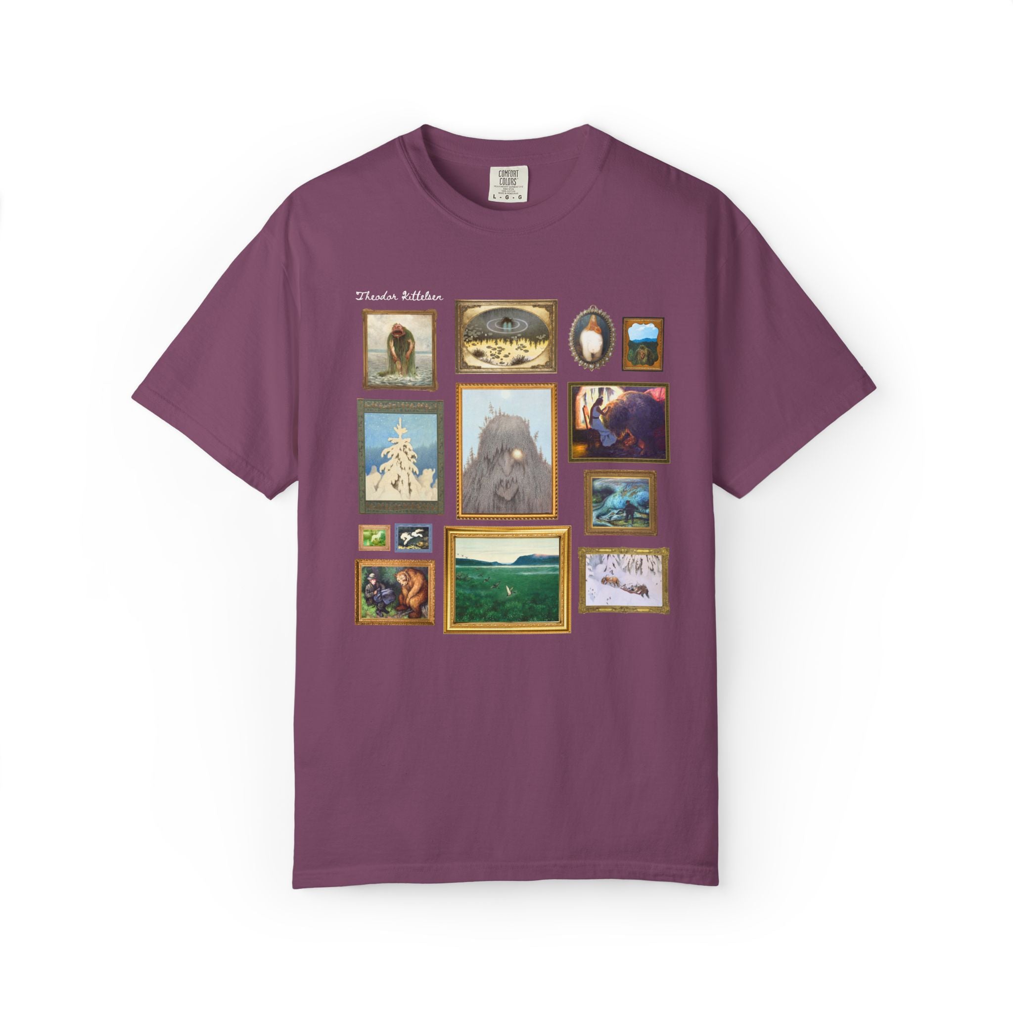 Theodor Kittelsen Art Historian Tee Shirt: Norwegian Art History, Early 1900s and Late 19th Century Fairy Tale and Folk Tale Famous Paintings