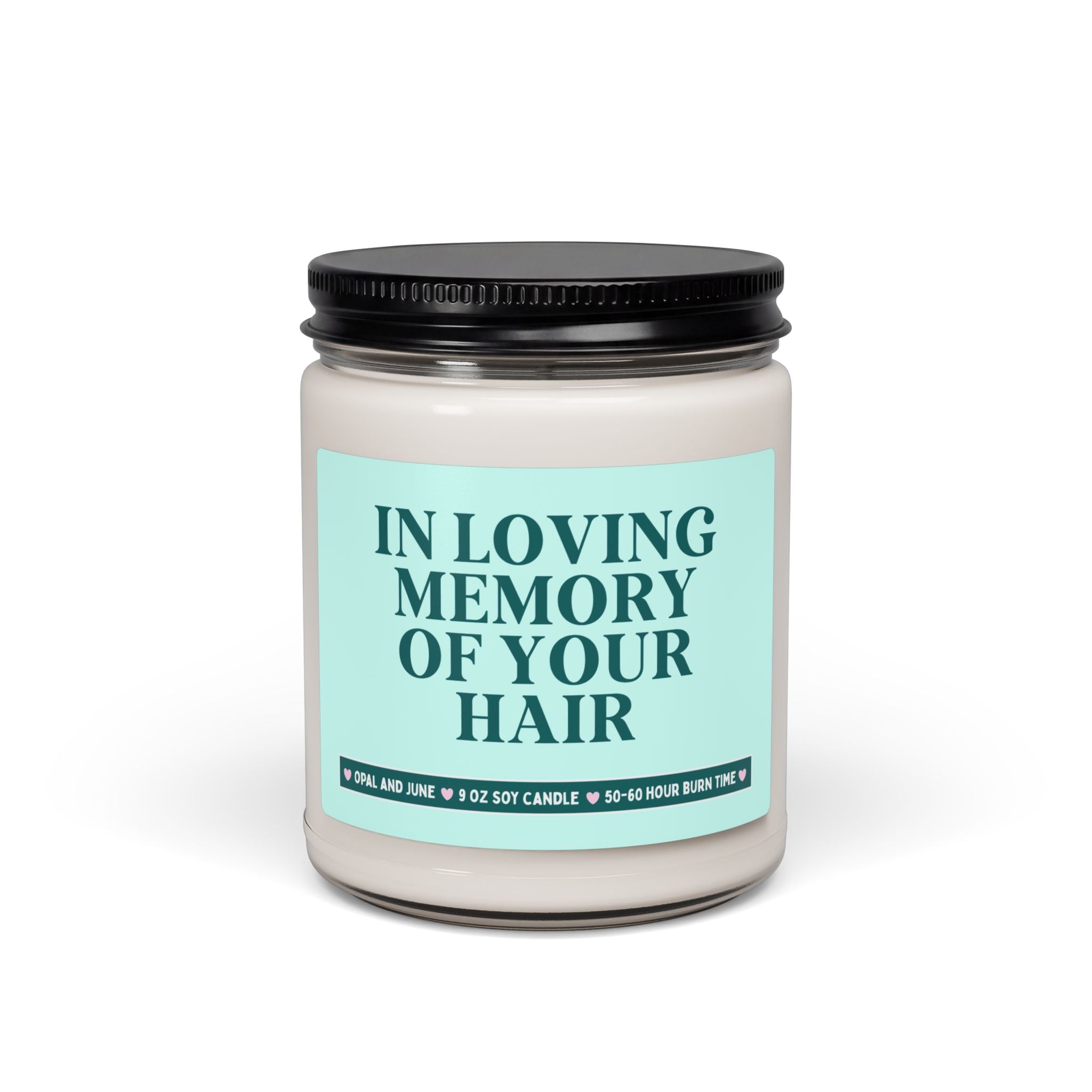 Bald Husband or Bald Dad Gift from Family: In Loving Memory of Your Hair, 9 Oz Soy Candle, Funny Father's Day Gift or Birthday Gift for Dad