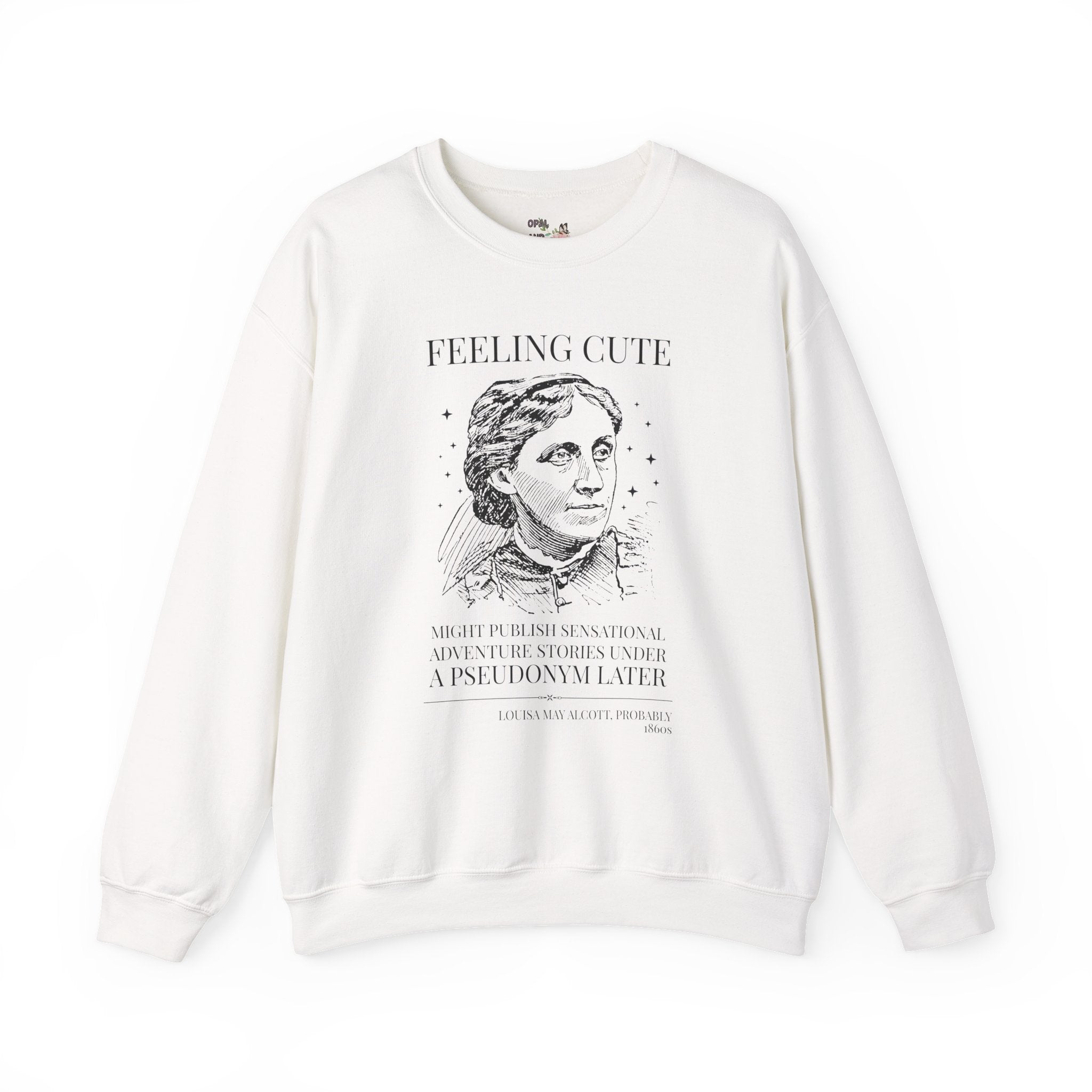 Louisa May Alcott Book Lover Sweatshirt, Bookish American History Buff Crewneck for Fantasy Adventure Reader, Classic Literature Librarian Shirt