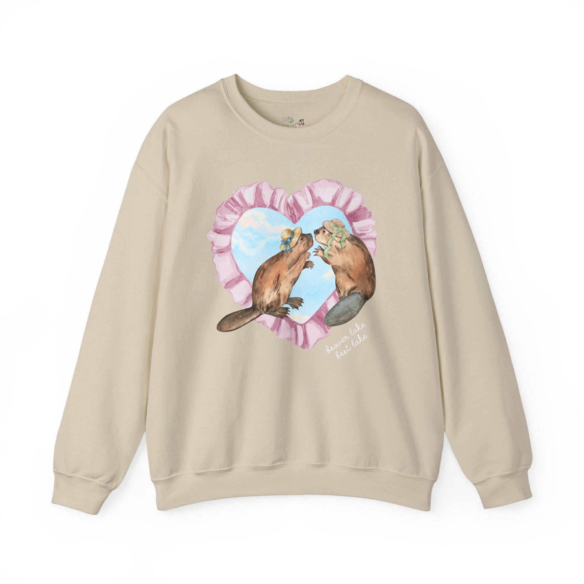 Beaver Lake Best Lake Sweatshirt with Heart: Funny Northwest Arkansas Eureka Springs or Rogers Arkansas Lover Crewneck for Animal Lover