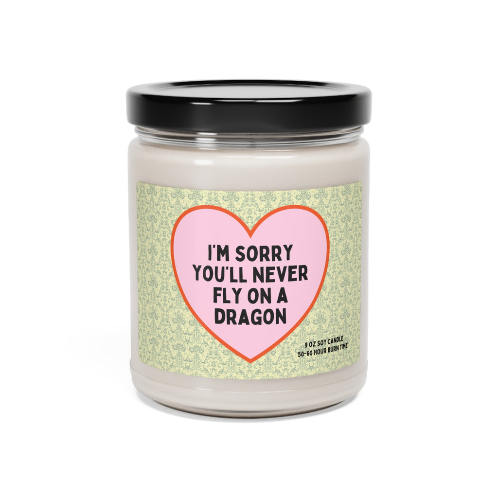 funny bookish candle for reader who loves books about dragons 