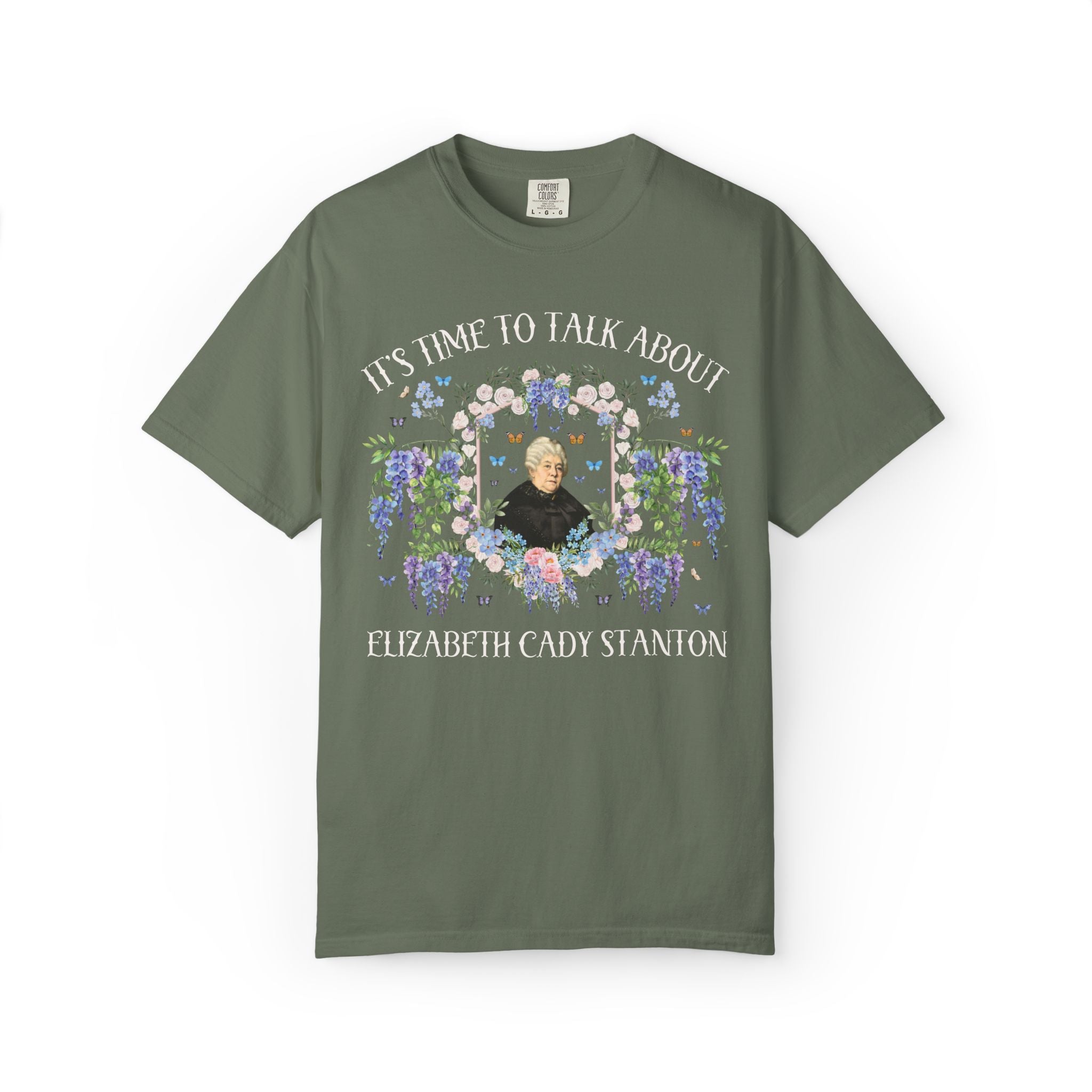 Elizabeth Cady Stanton Women's History Tee Shirt: Suffragette 19th Century History T-Shirt, Women's History Month Equal Rights Feminist Tee