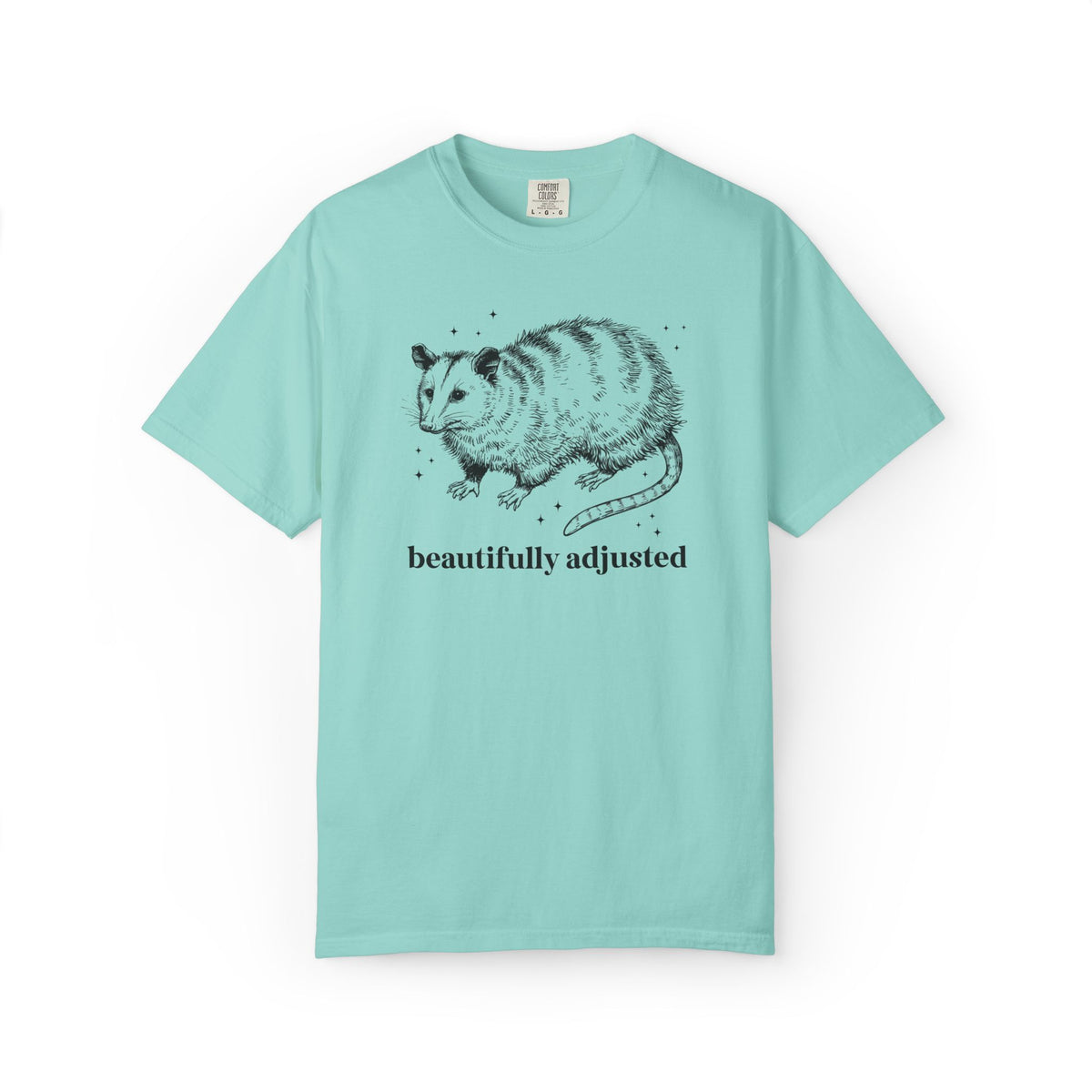 Beautifully Adjusted Animal Lover T-Shirt for Friend Who Loves Opossums or Possums, Silly Anxious Introvert Tee for Chronic Overthinker