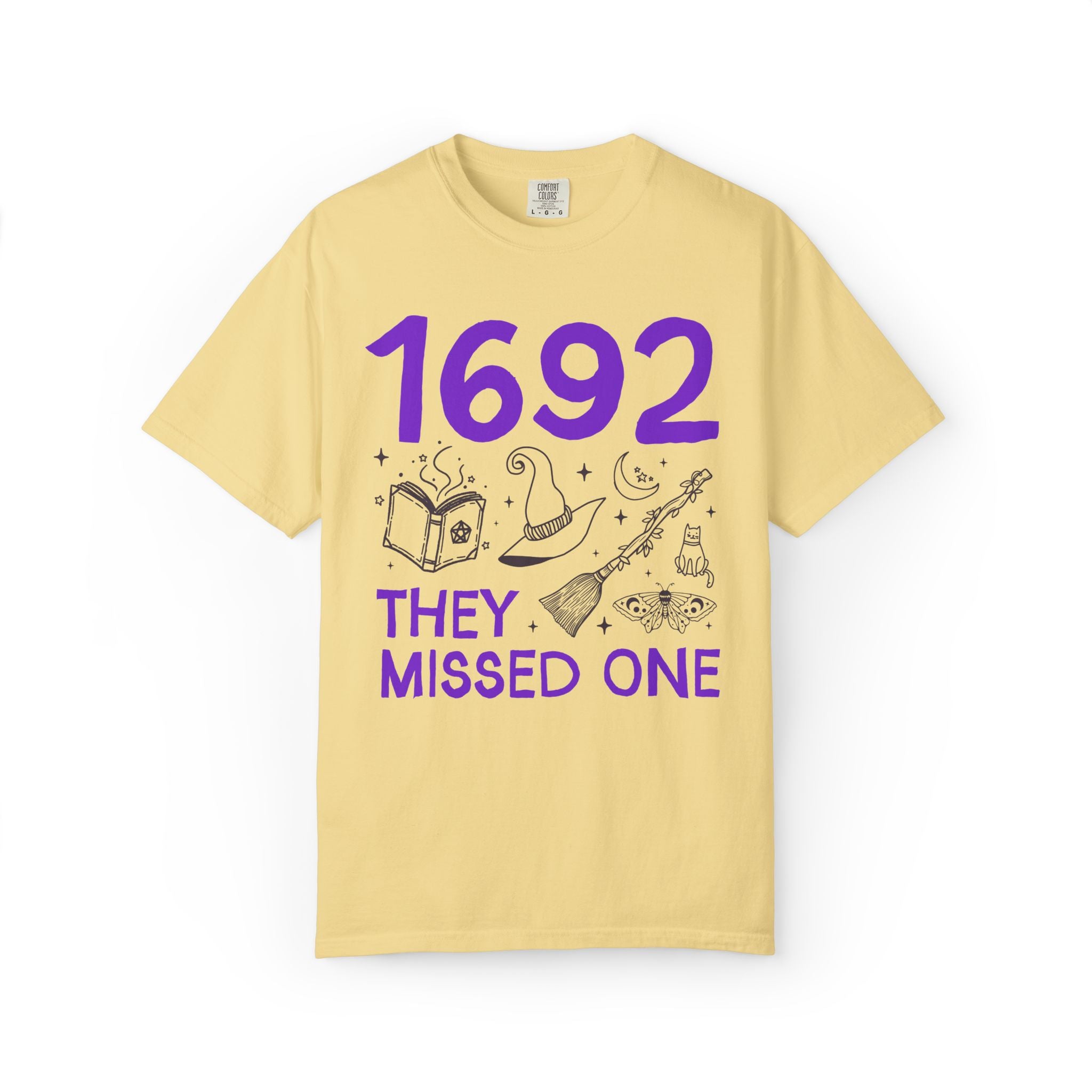 1692 They Missed One Salem Witch Trials History Buff Tee Shirt, Spooky History T-Shirt for Halloween, Goblincore Fall Women's History Tee