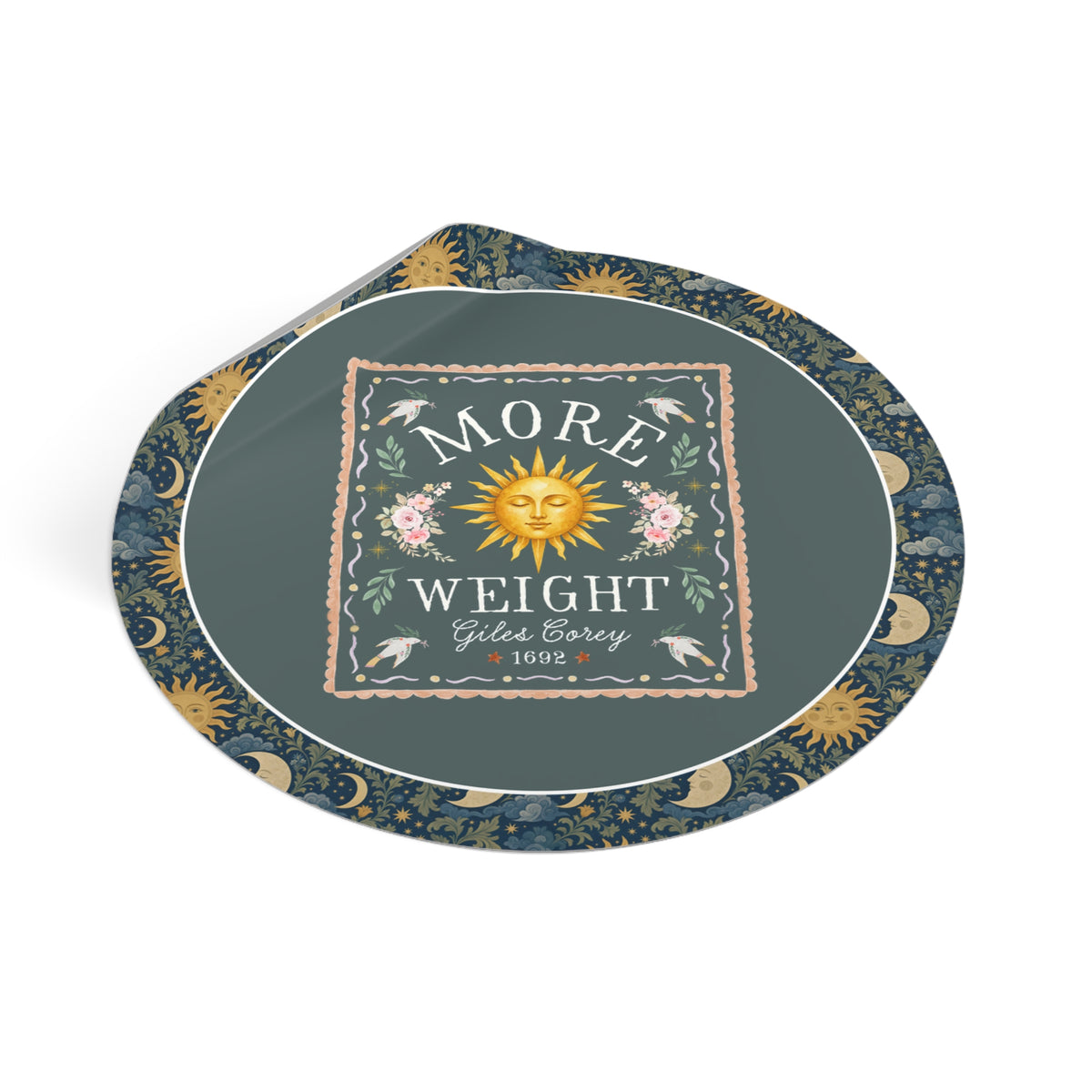 Salem Witch Trials History Buff Sticker: More Weight Giles Corey, Massachusetts New England Historical Disaster Sticker, Witchy History