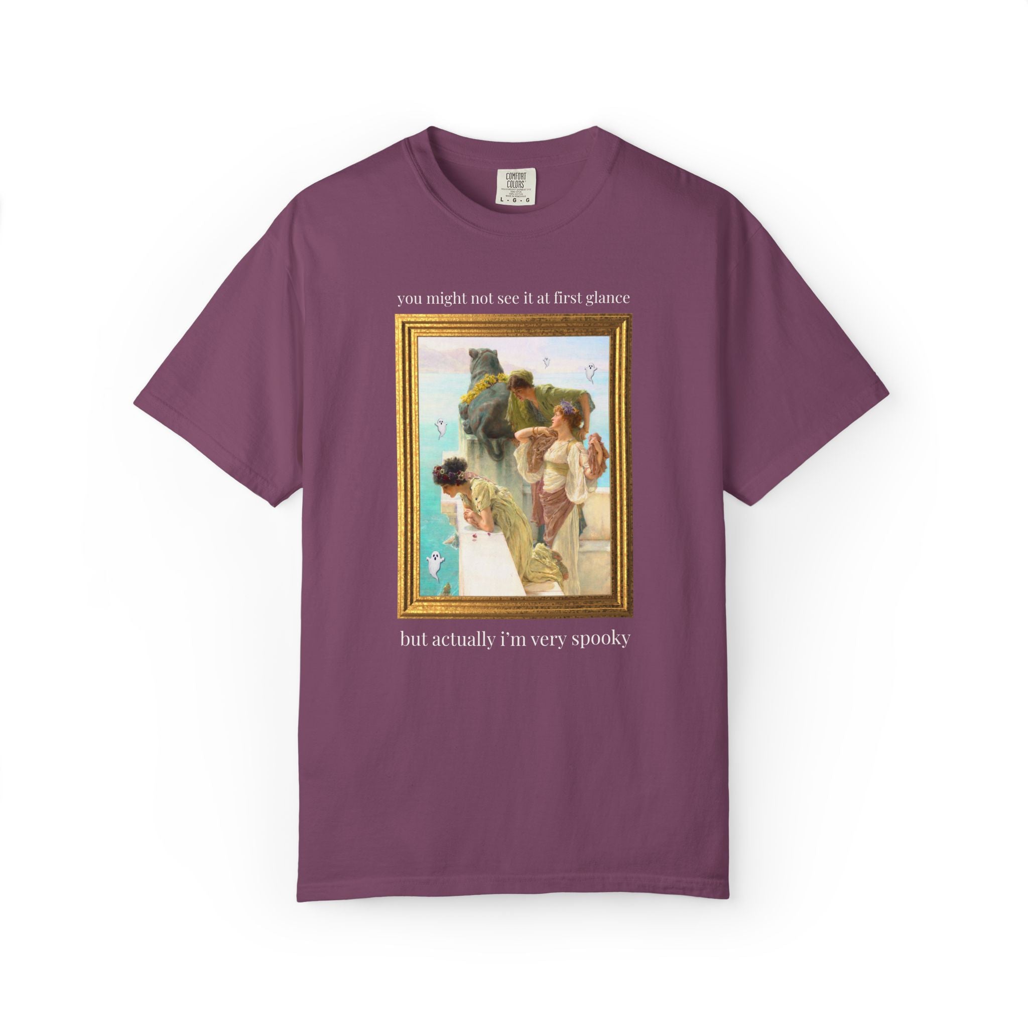 Spooky Halloween Art History Tee Shirt: Famous Painting by Lawrence Alma-Tadema, 19th Century Art History, Funny Spooky Season Ghost Tee