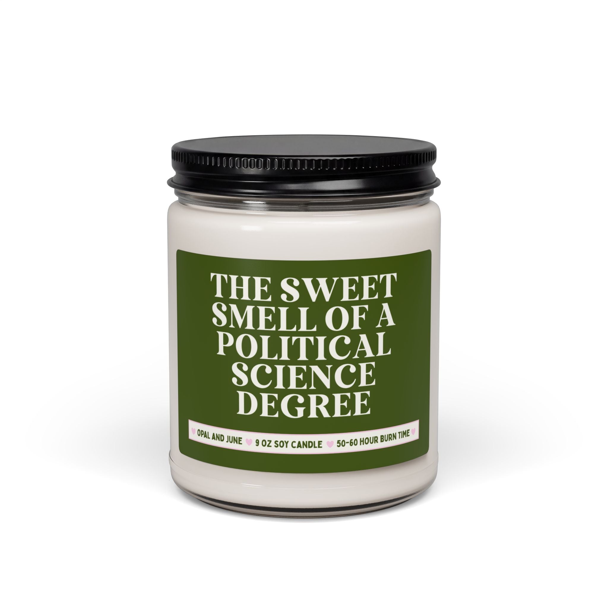 Political Science Major Gift for Friend Graduating College: 9 Oz Soy Candle for College Graduate Starting Law School, Future Lawyer Gift