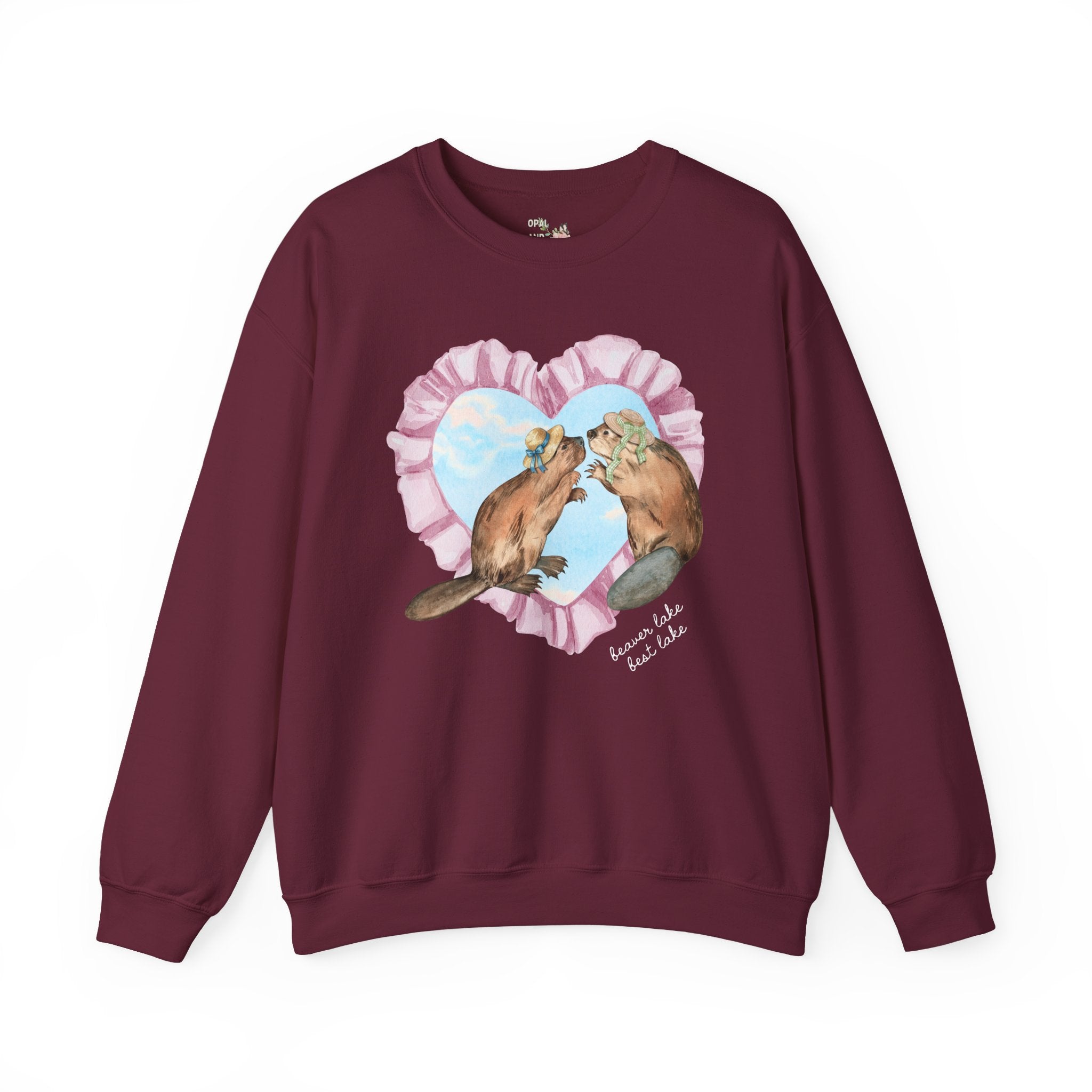 Beaver Lake Best Lake Sweatshirt with Heart: Funny Northwest Arkansas Eureka Springs or Rogers Arkansas Lover Crewneck for Animal Lover