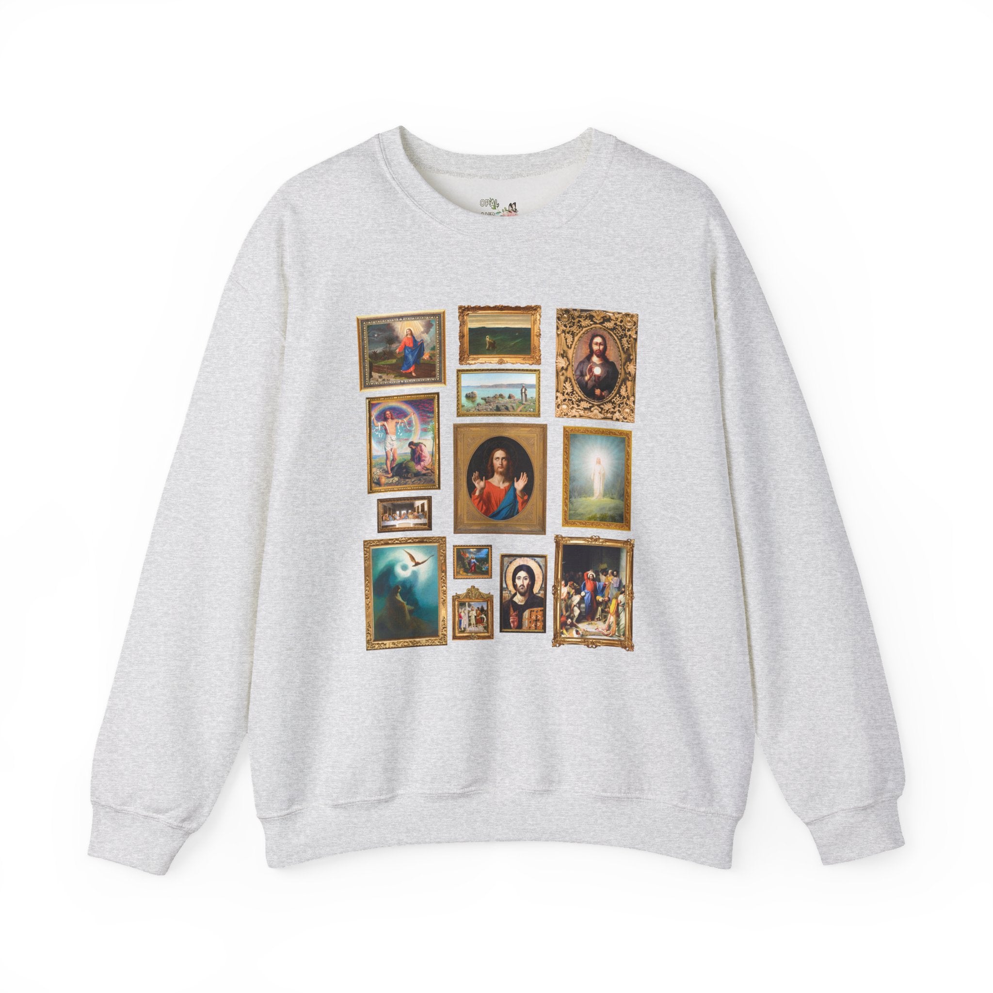 Jesus Art History Sweatshirt with Famous Paintings of Christ, 19th Century Art History, Ancient Art History Lover, Christian Museum Lover Crewneck