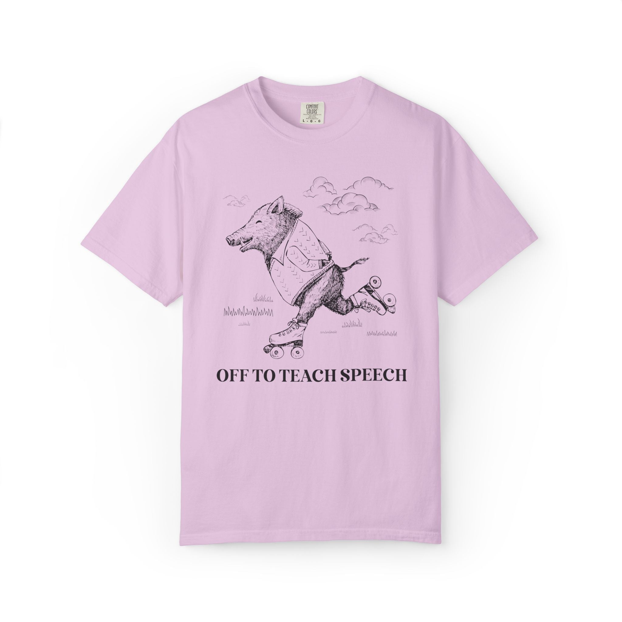 Off to Teach Speech: Funny Razorback Tee Shirt for Teacher Team, Nostalgic Animal Lover Back to School T-Shirt