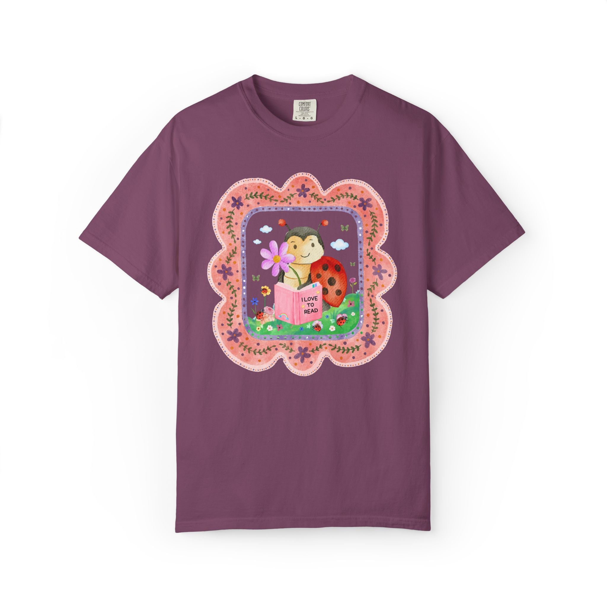 Funny Ladybug Insect Lover Tee Shirt for Bookworm or School Librarian Who Loves Reading: I Love to Read Silly Entomologist Bookish T-Shirt