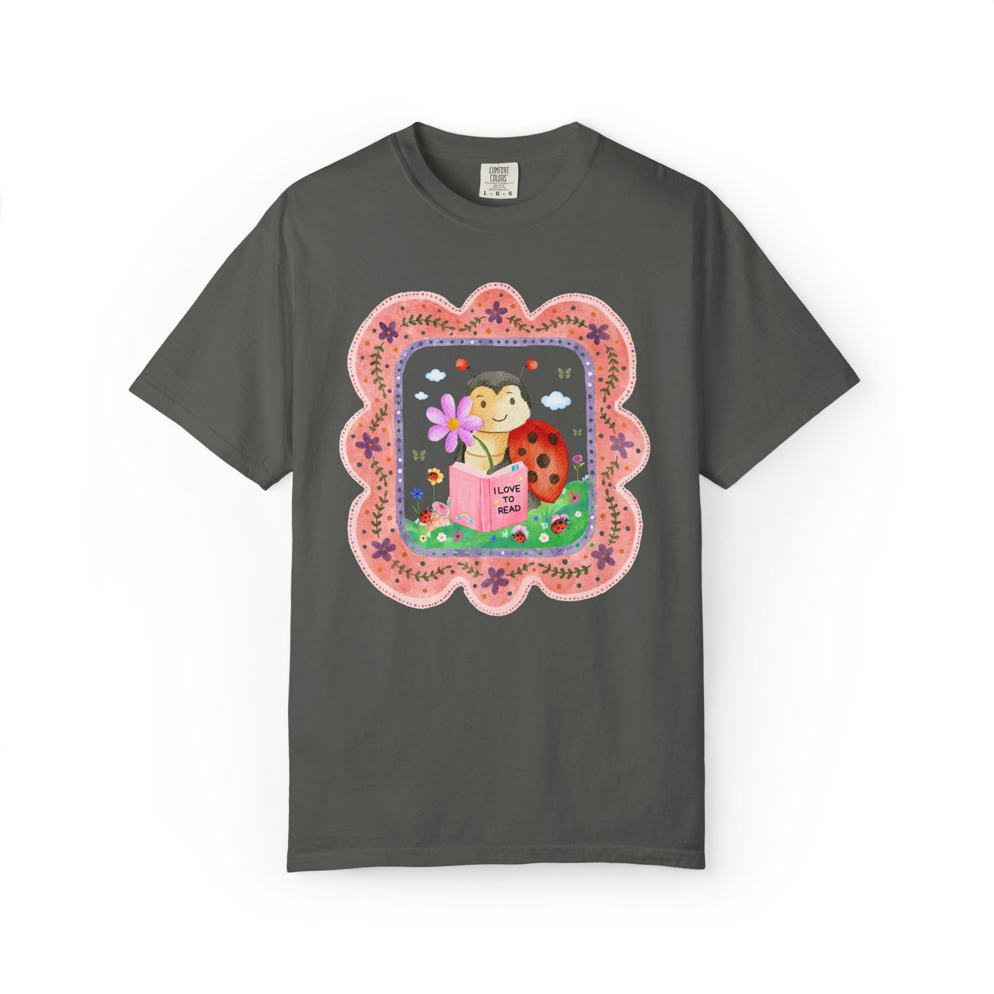 Funny Ladybug Insect Lover Tee Shirt for Bookworm or School Librarian Who Loves Reading: I Love to Read Silly Entomologist Bookish T-Shirt