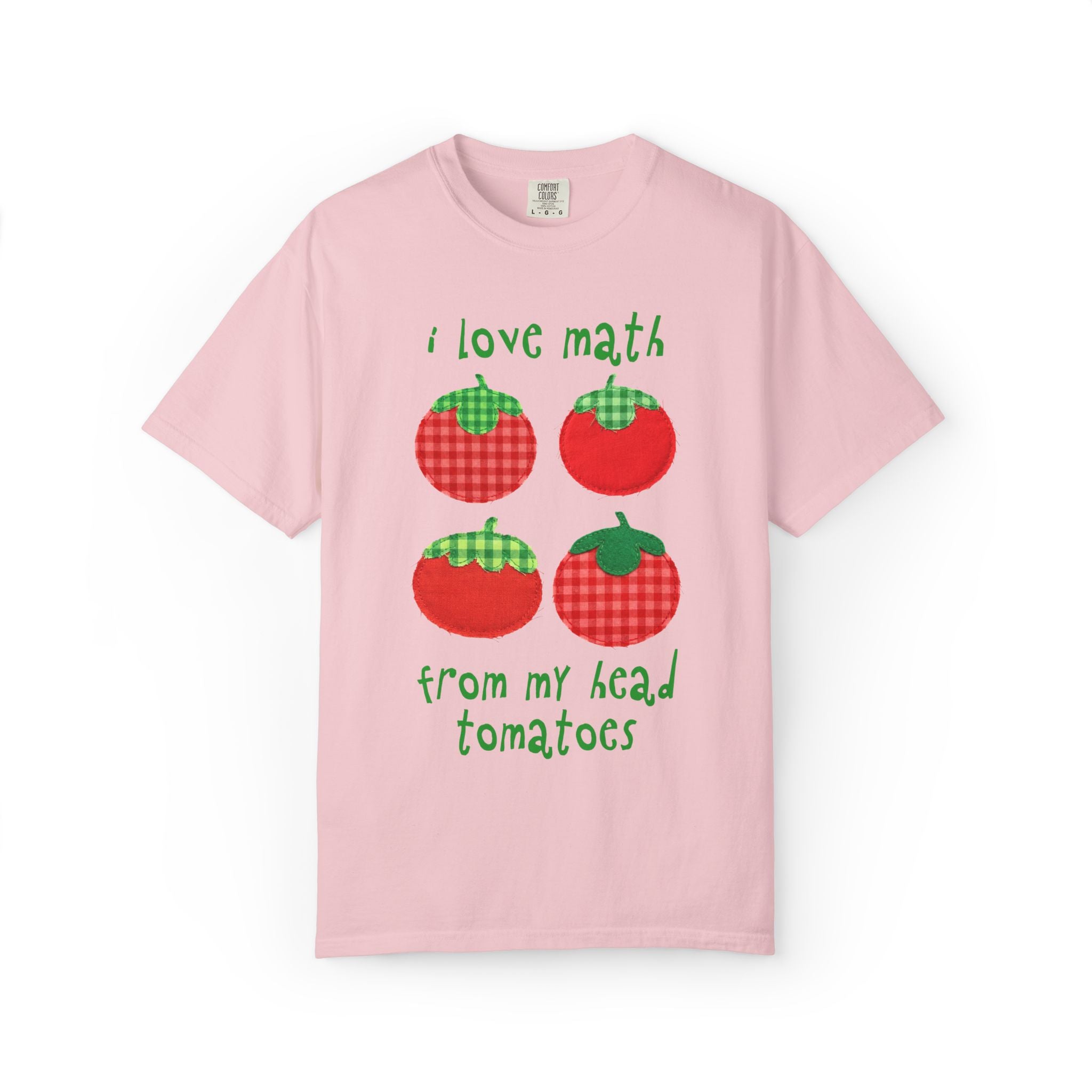 Math Teacher, Accountant or Math Lover Tee Shirt: I Love Math from My Head Tomatoes, Cute Vegetable Gardener, Tomato Lover, Back to School