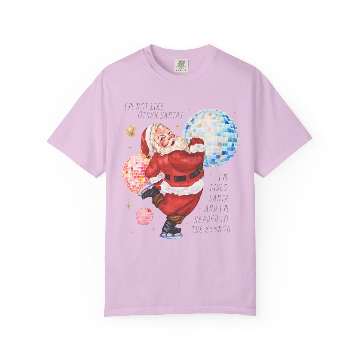 I'm Disco Santa and I'm Headed to the Eggnog: Funny Nostalgic Drinking Christmas T-Shirt for Dad or Grandpa