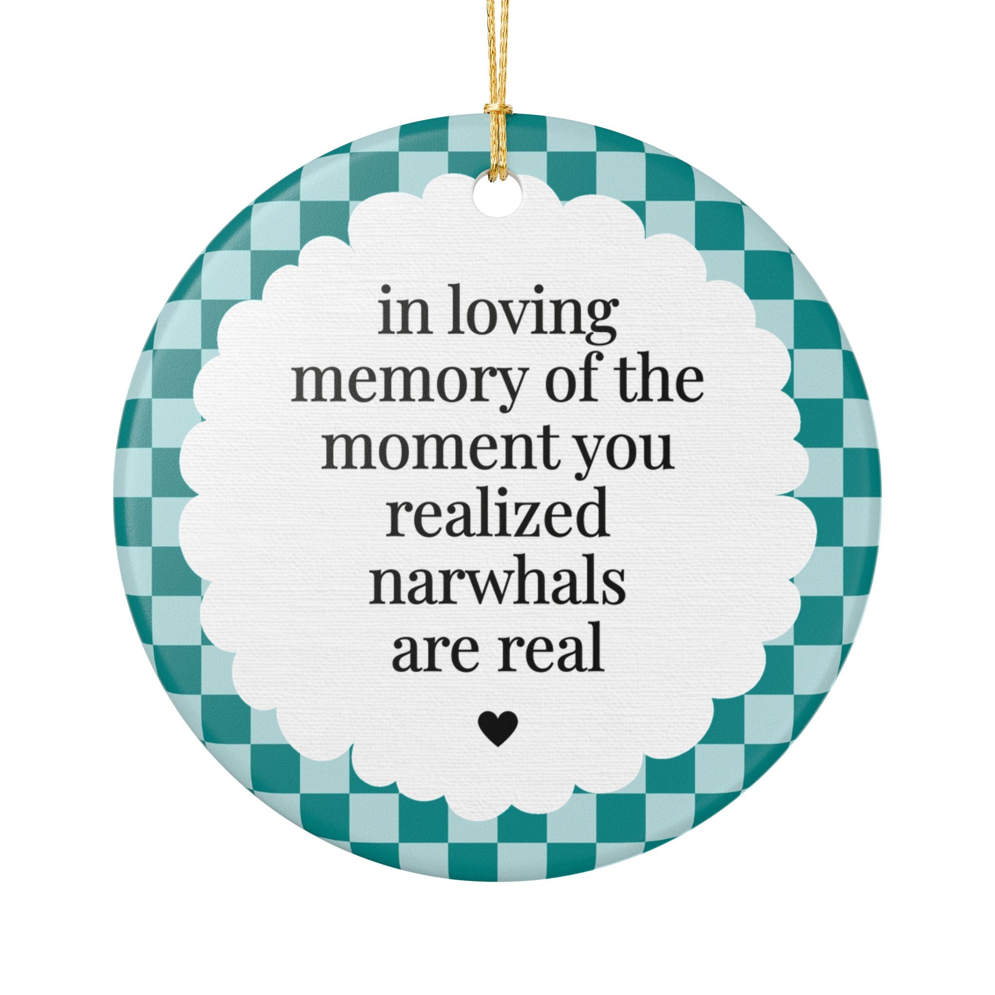 Narwhal Animal Lover Christmas Ornament for Marine Biologist or Friend Who Loves Sea Animals: The Moment You Realized Narwhals are Real