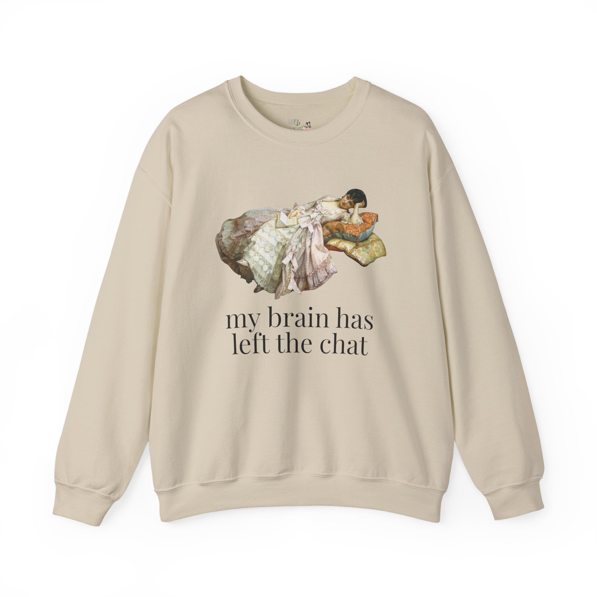My Brain Has Left the Chart: Funny Art History Sweatshirt with Painting by Auguste Toulmouche, Sarcastic French History Lover Gift, Rococo Vibe