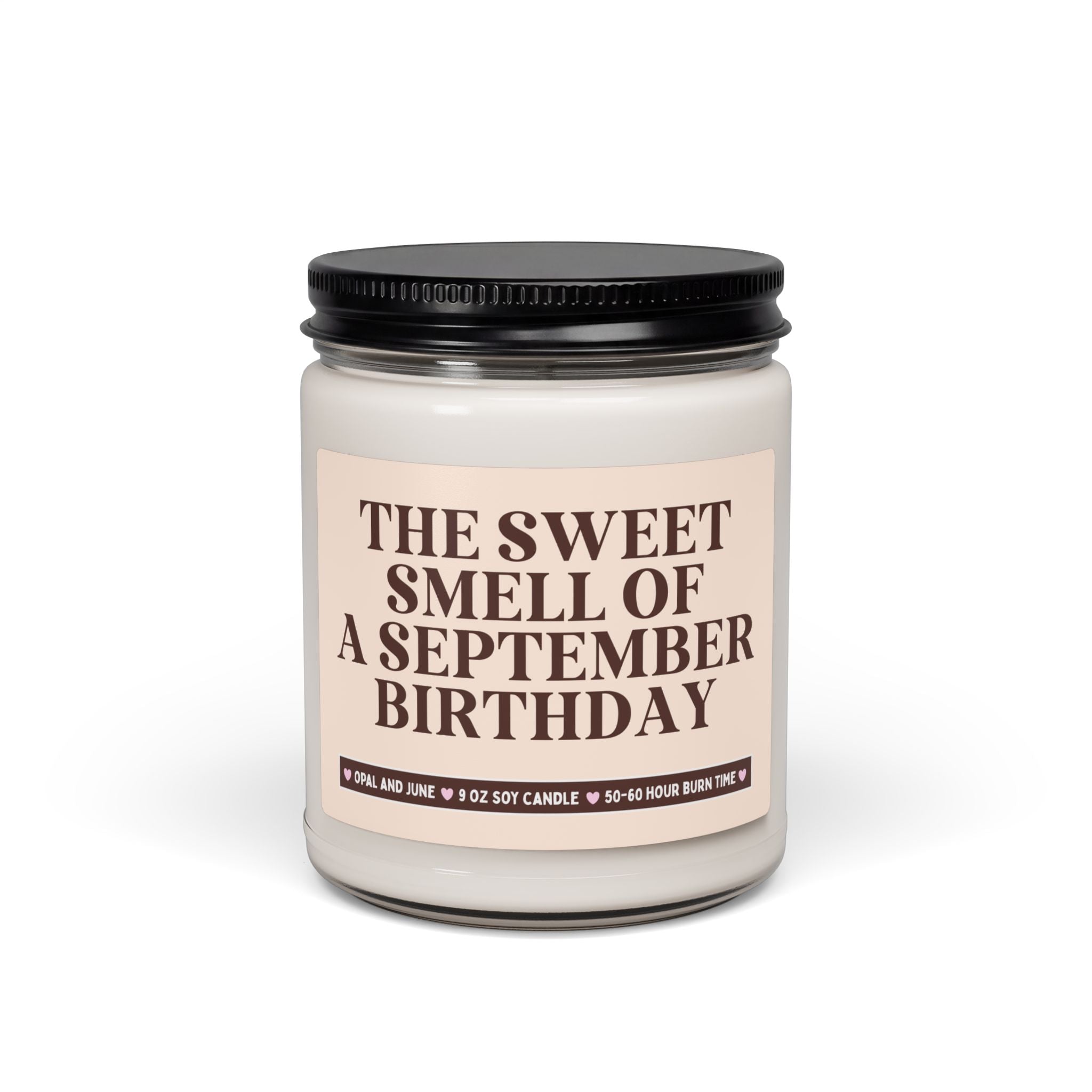 September Birthday Gift for Friend or Daughter Born in the Fall, 9 Oz Soy Candle for Friend Born in September, Funny Friend Gift