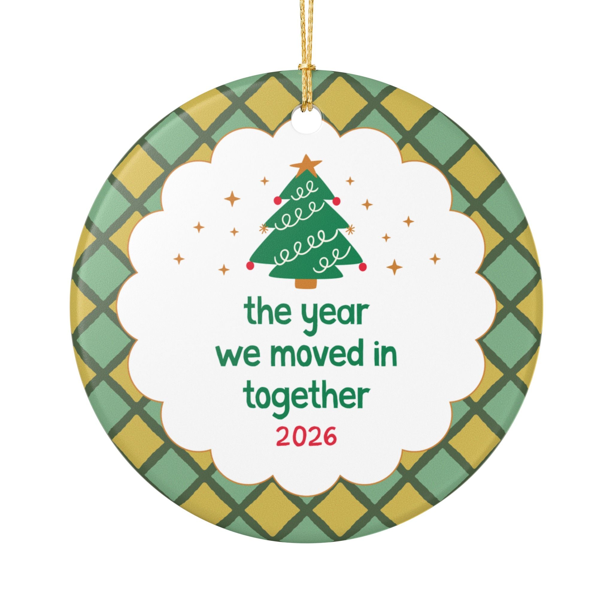 2026: The Year We Moved in Together Nostalgic Christmas Ornament | First Year Living Together Xmas Ornament for Boyfriend or Girlfriend