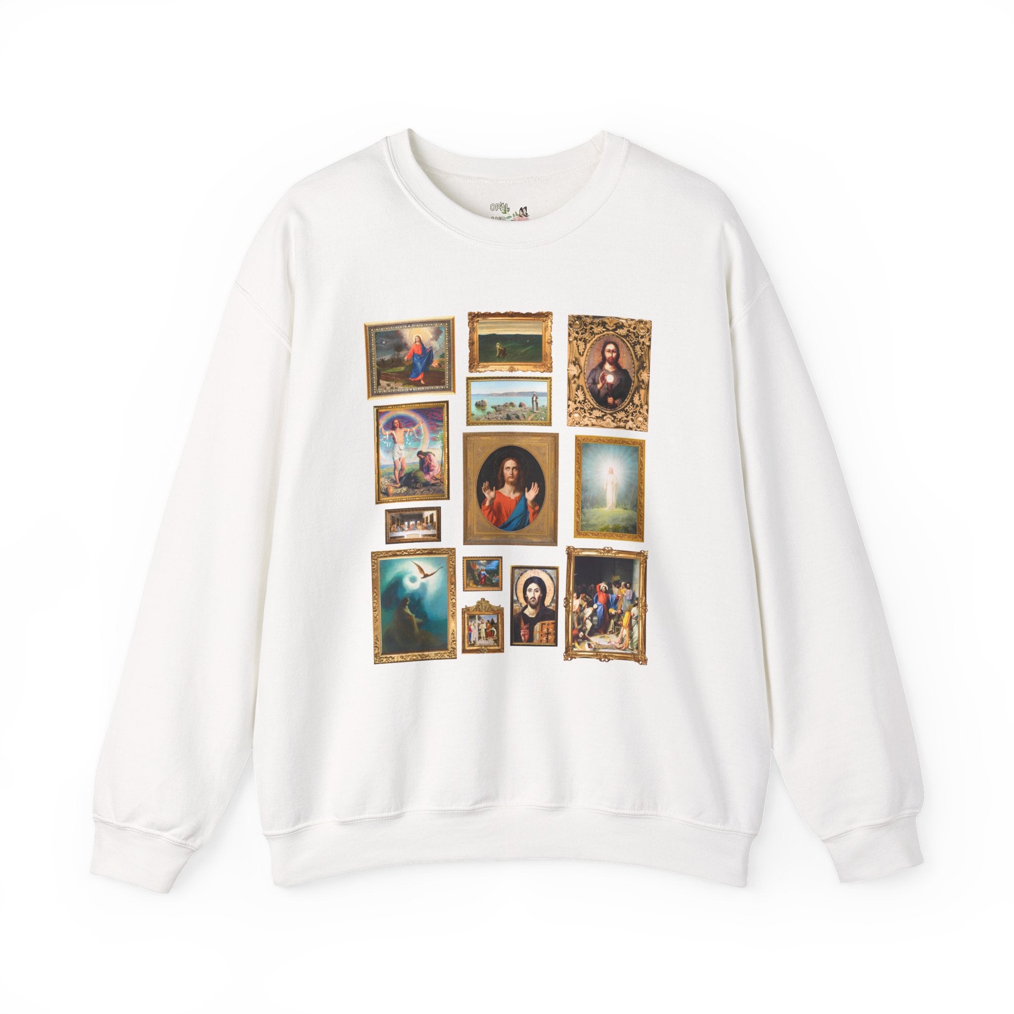 Jesus Art History Sweatshirt with Famous Paintings of Christ, 19th Century Art History, Ancient Art History Lover, Christian Museum Lover Crewneck