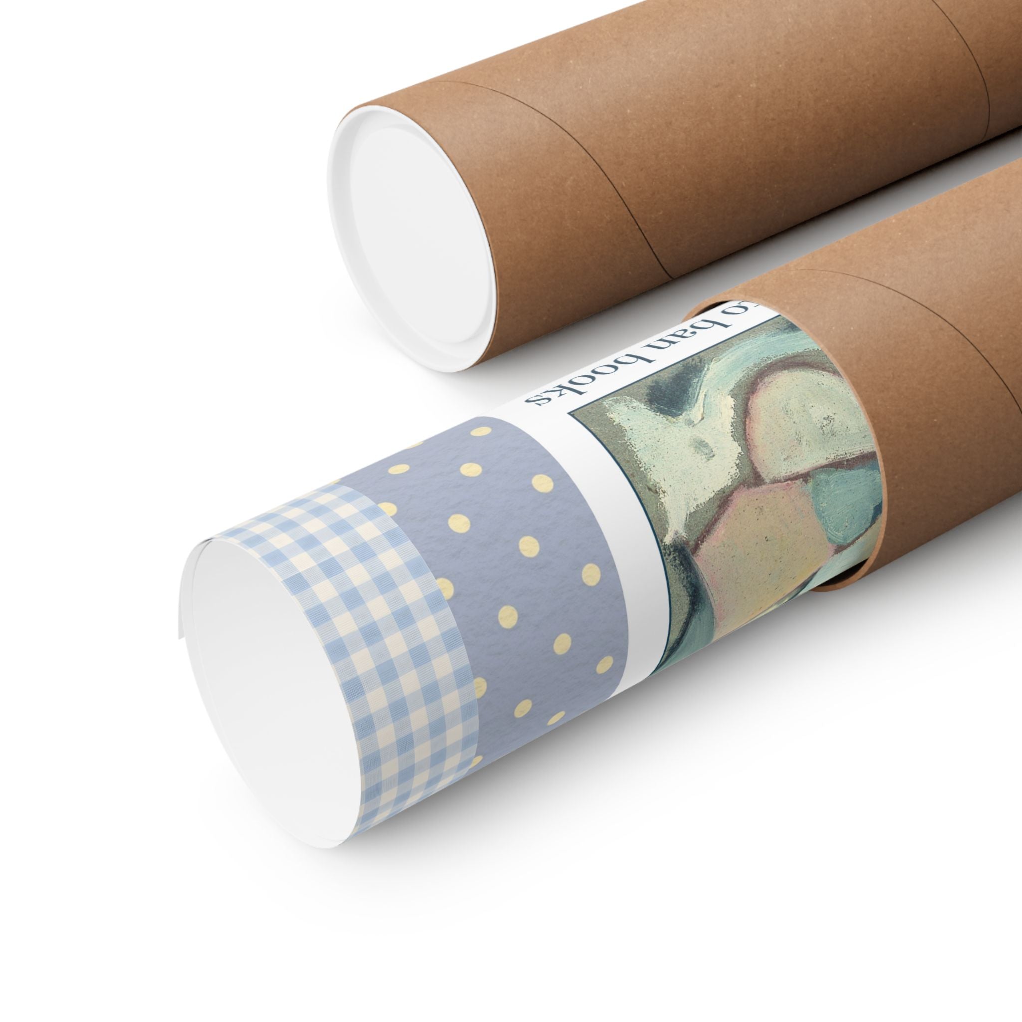 Read Banned Books Art History Lover Poster Print, Abstracted Portrait by Theo van Doesburg, Funny Book Lover Wall Decor for Librarian or Reader