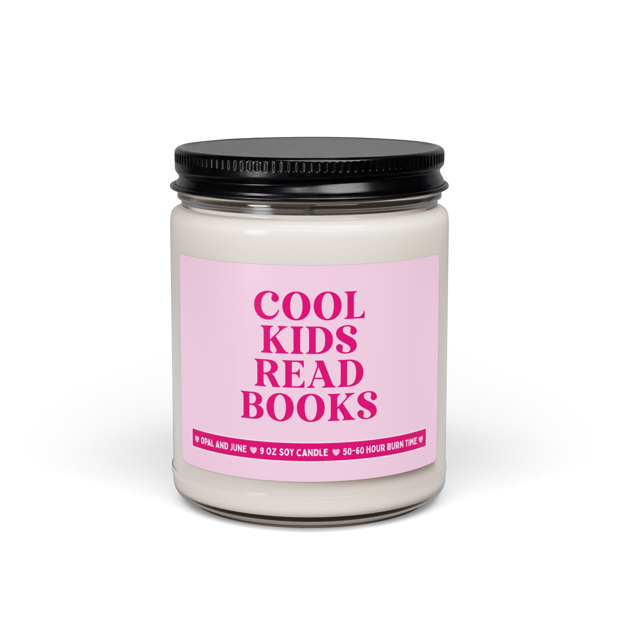 Book Lover Candle for School Librarian or Elementary Reading Teacher: Cool Kids Read Books | 9 Oz Soy Candle, Book Lover, Friend Who Reads